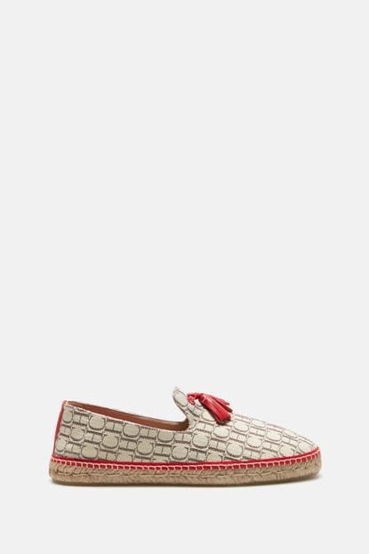 Canvas espadrilles with tassels