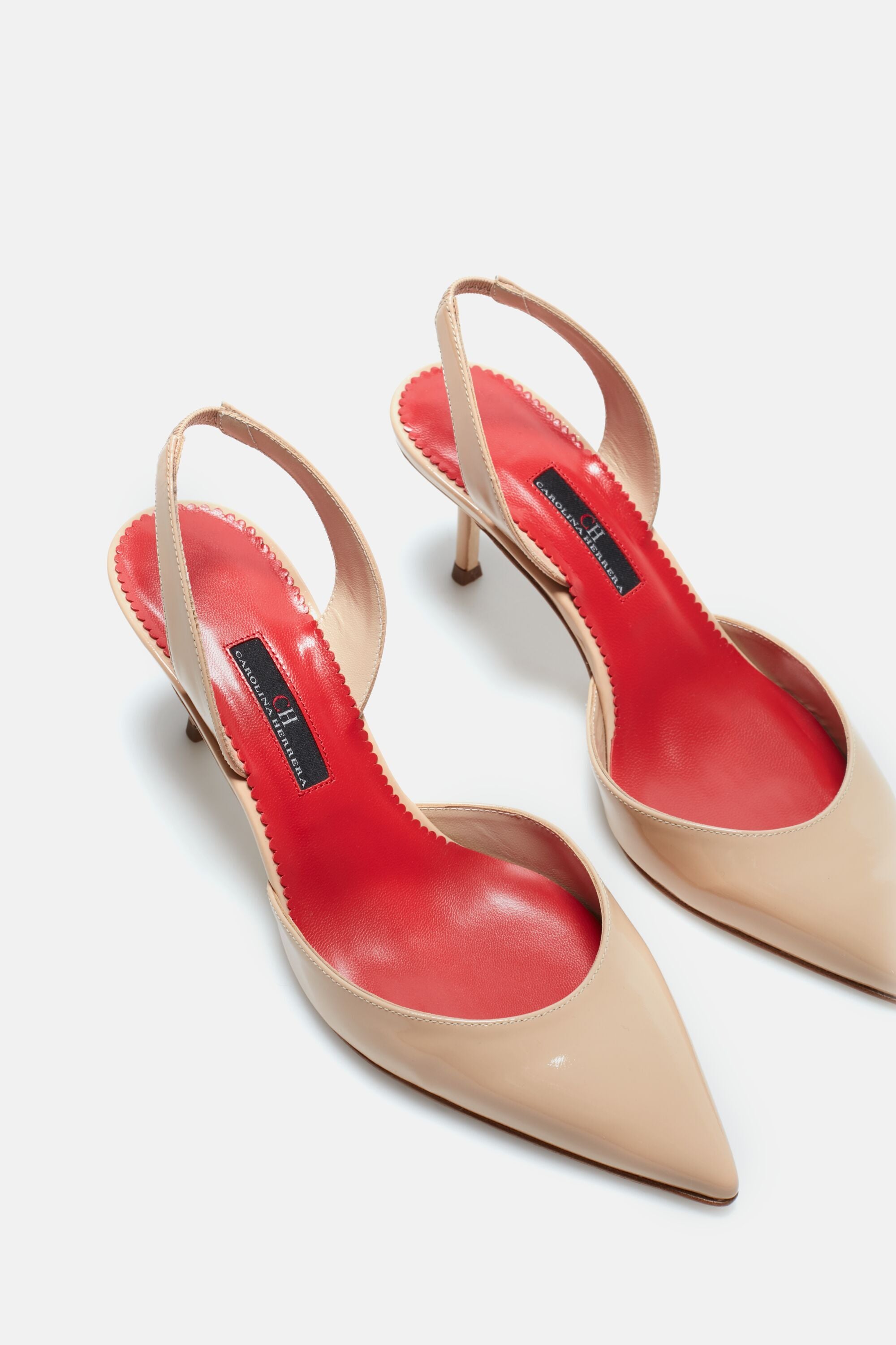 Leather slingback pumps neutro - CH 