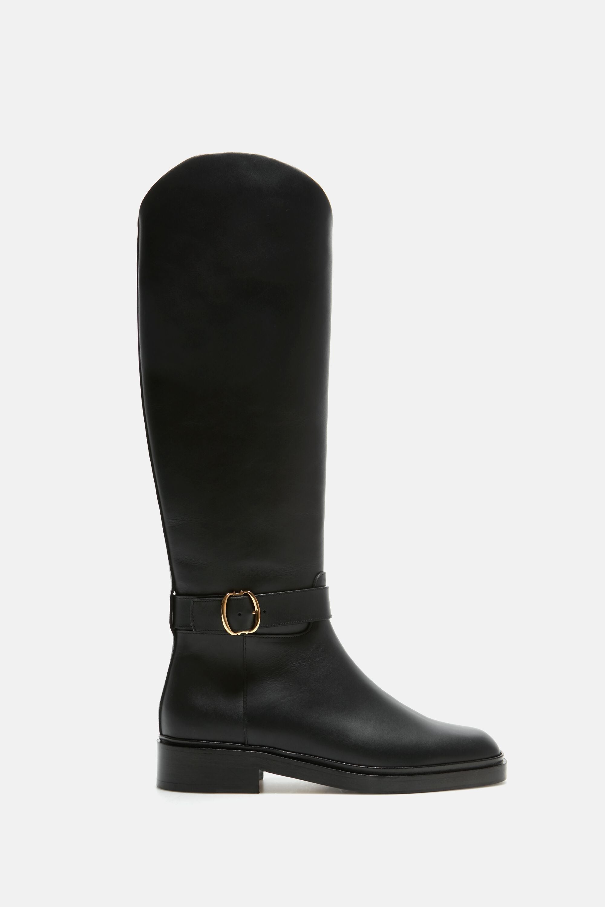 Botas de piel planas Charnela NEGRO - CH Carolina Herrera México