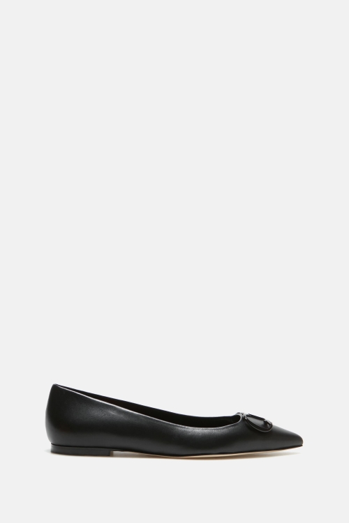 INITIALS INSIGNIA LEATHER FLATS