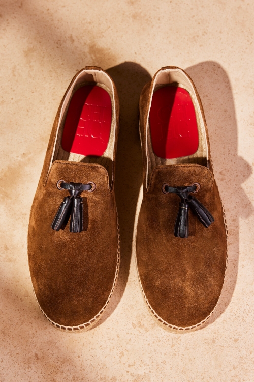 SUEDE ESPADRILLES WITH TASSELS