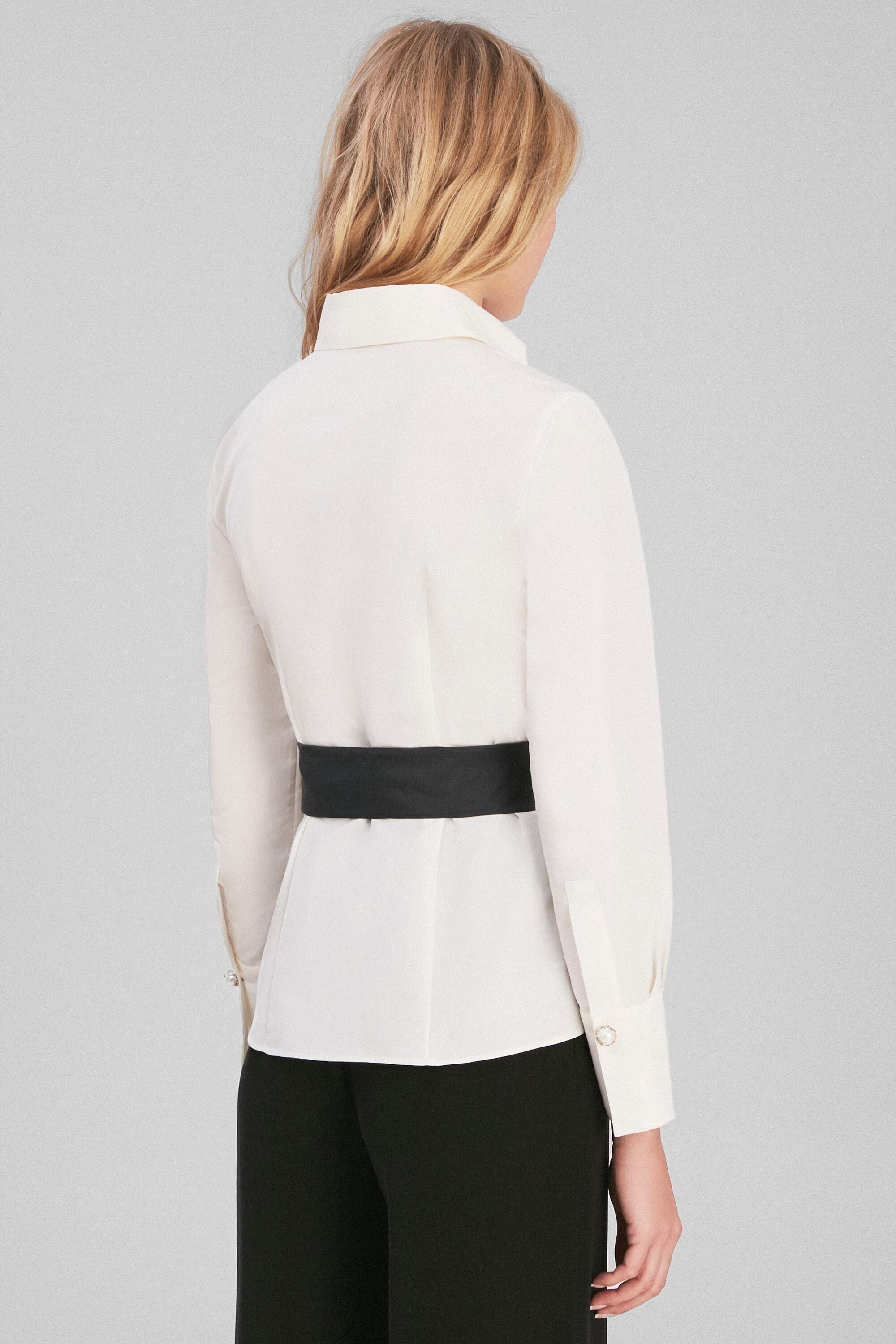 Shirt with sash ivory - CH Carolina Herrera United States