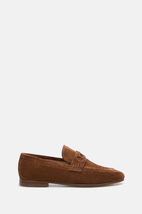 DOMA INSIGNIA CUT OUT SUEDE LOAFERS