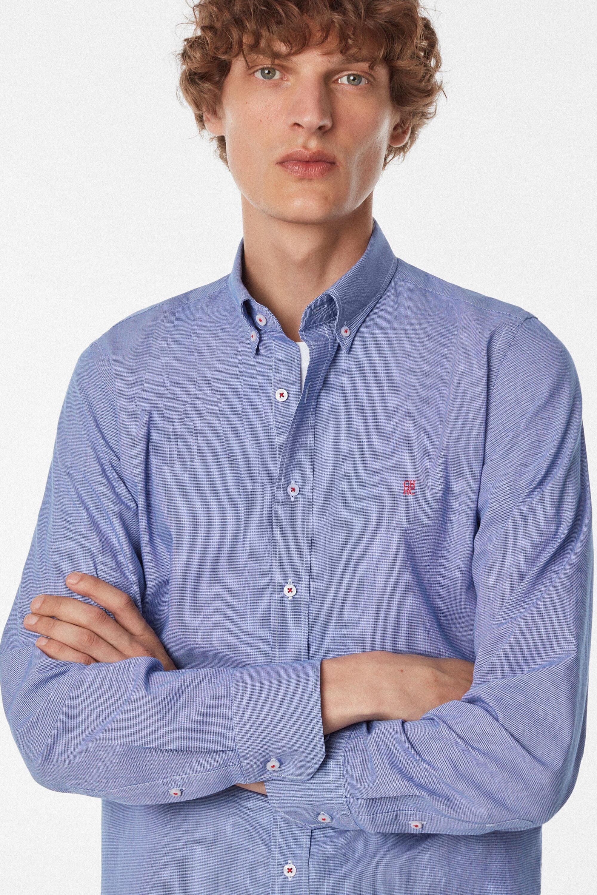 Camisa de azul/blanco - CH Carolina España
