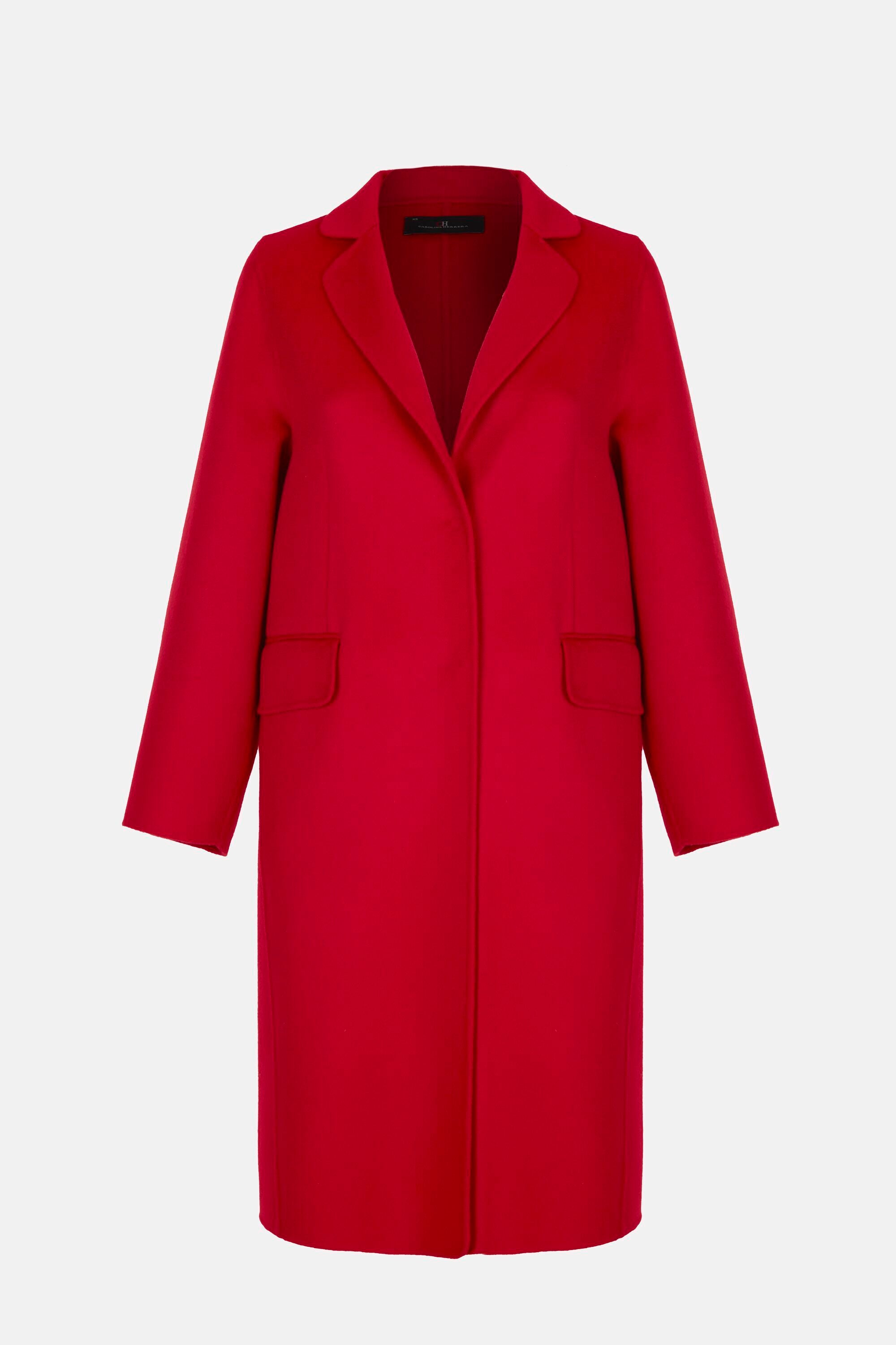 Abrigo de lana doble faz rojo Carolina Herrera España