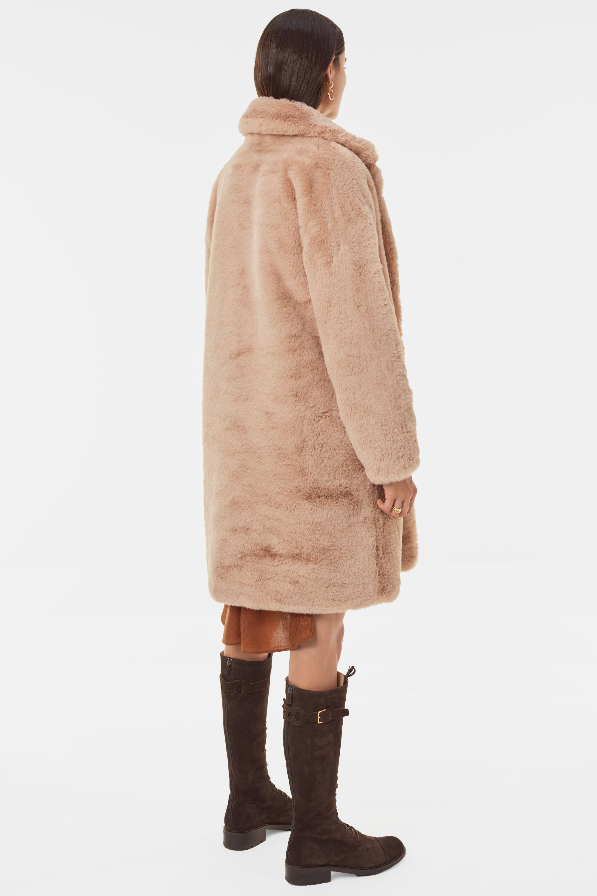 Faux fur oversized coat