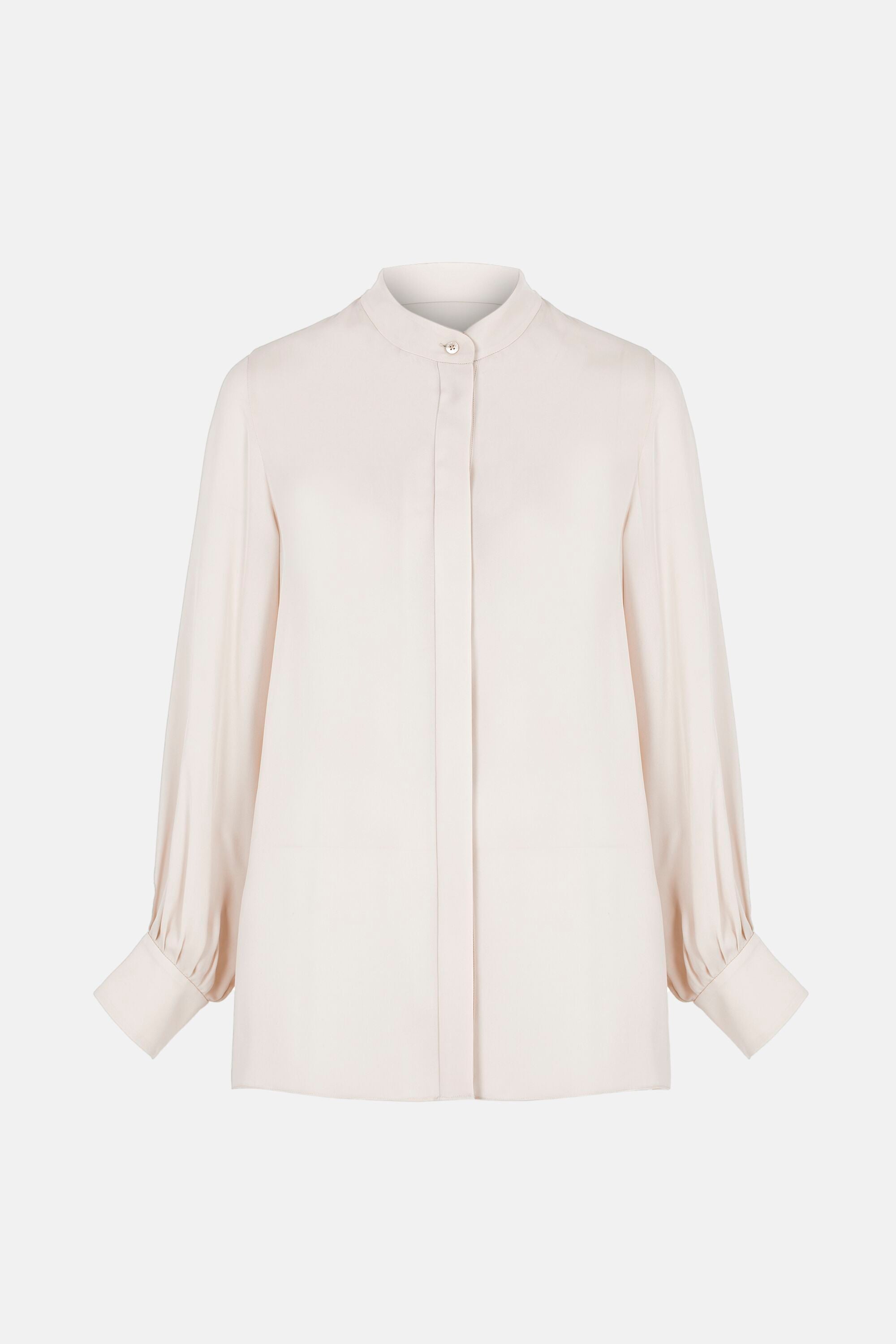 Silk georgette straight fit shirt