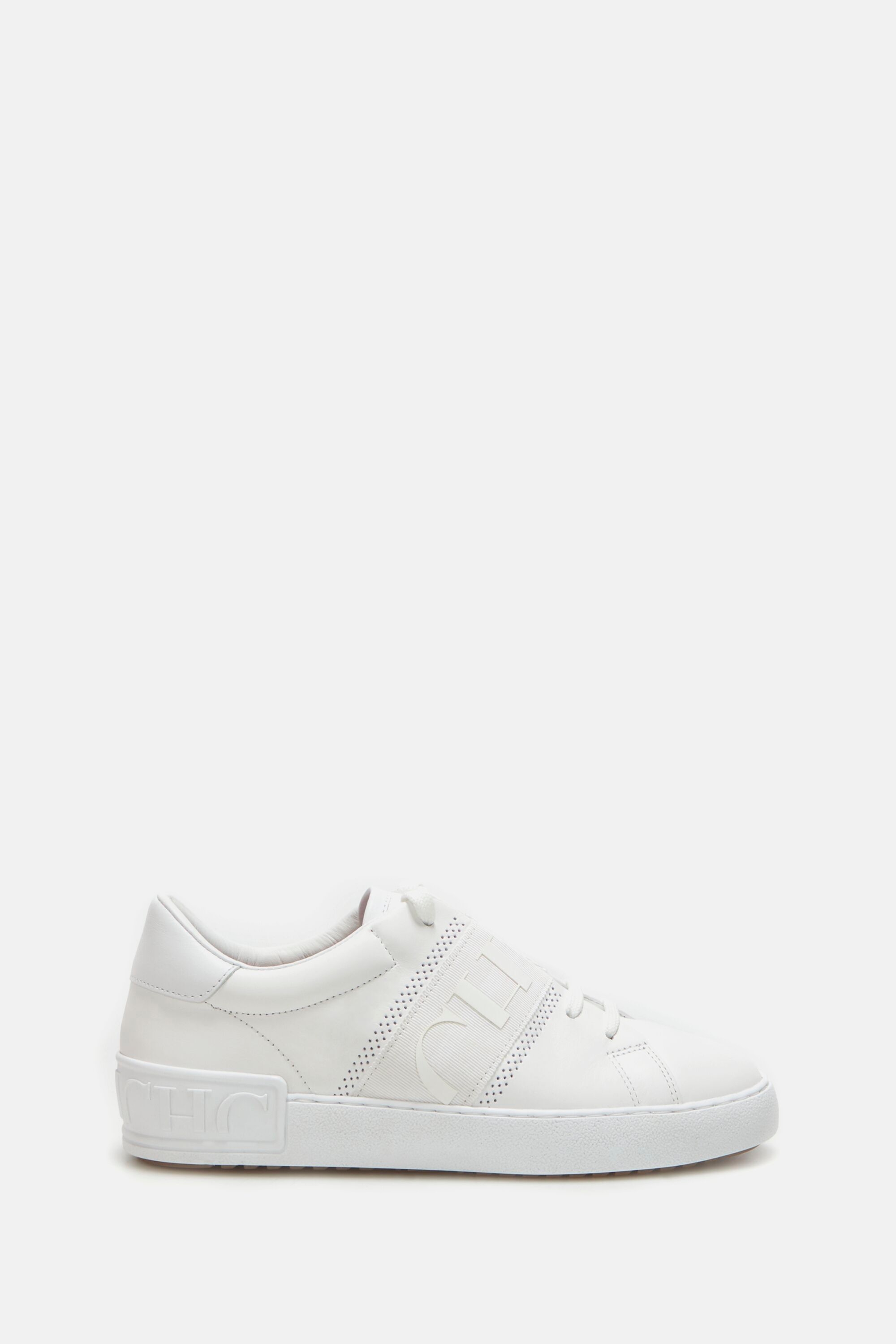 Leather sneakers with CH tape white - CH Carolina Herrera United States