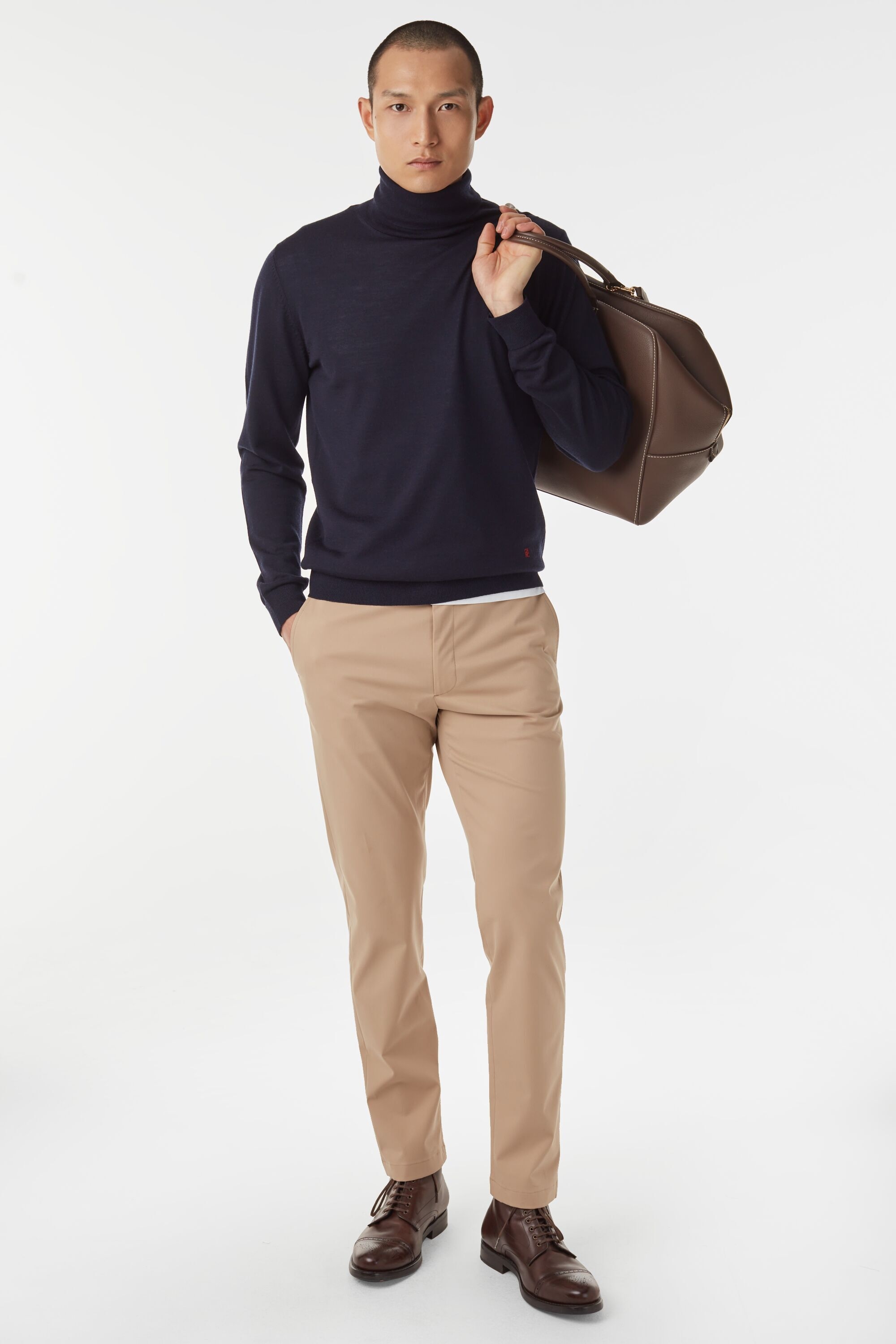 Micro twill relaxed fit chinos