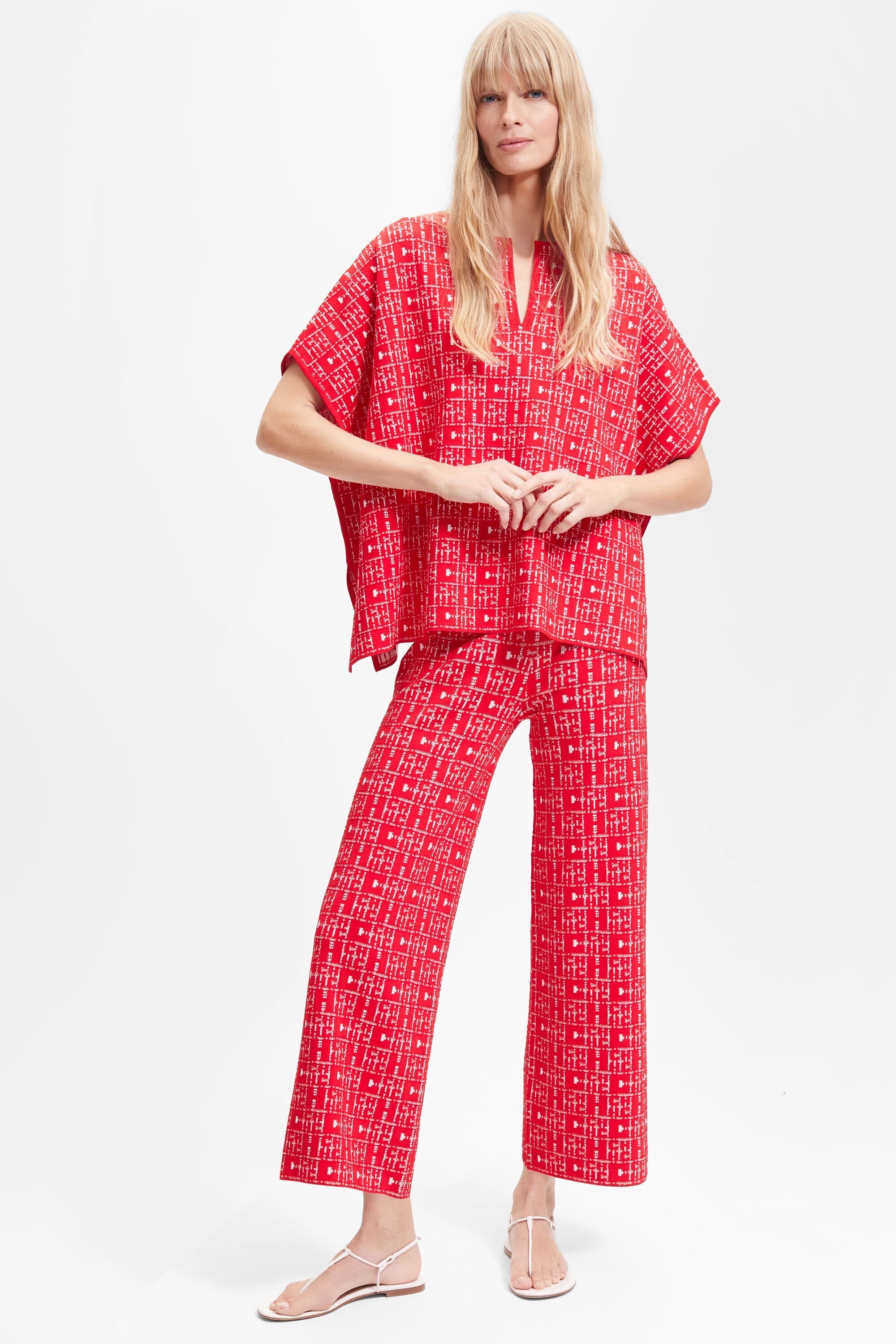 CH 2020 jacquard straight-leg pants
