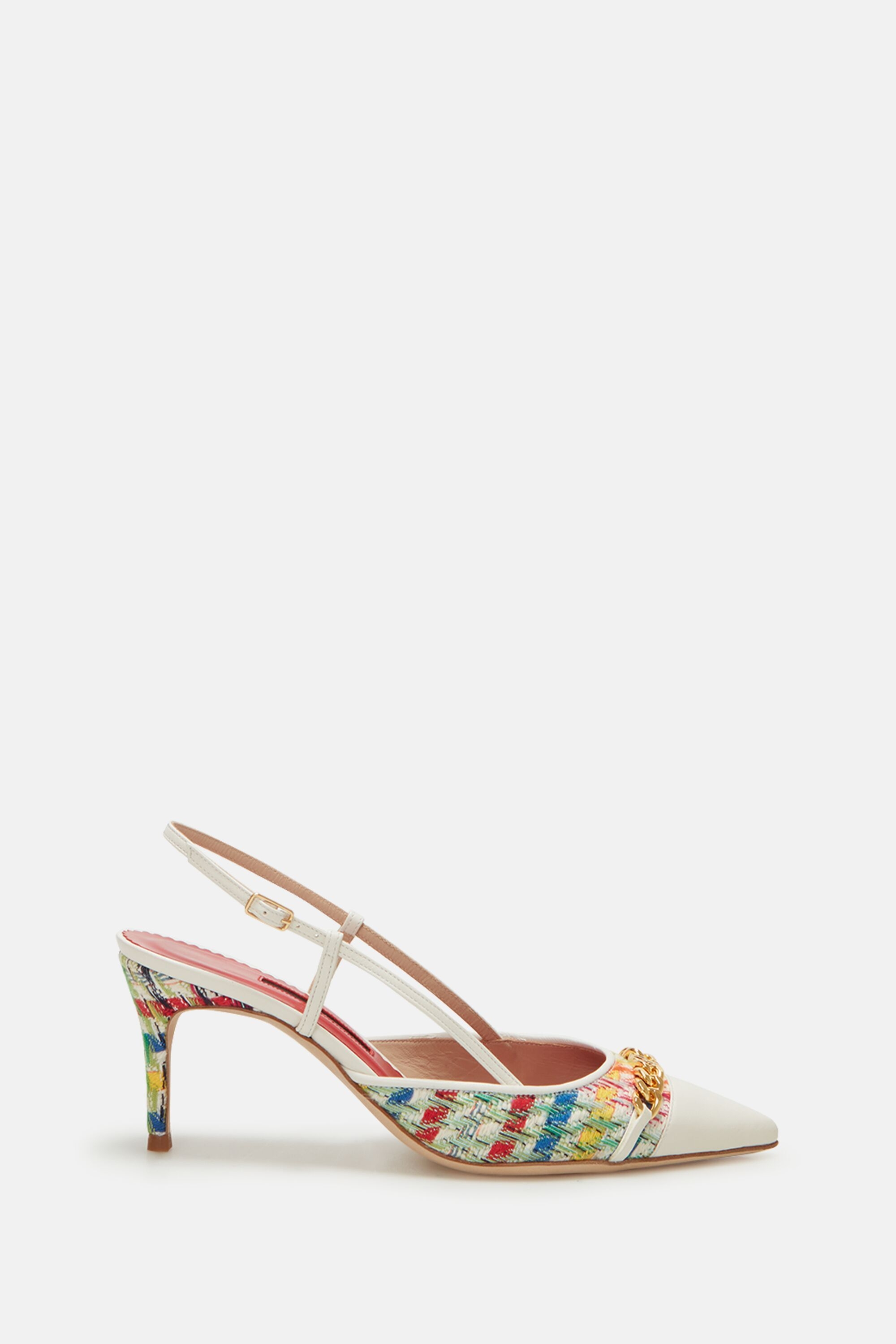 Tweed 65 slingback pumps with CH chain