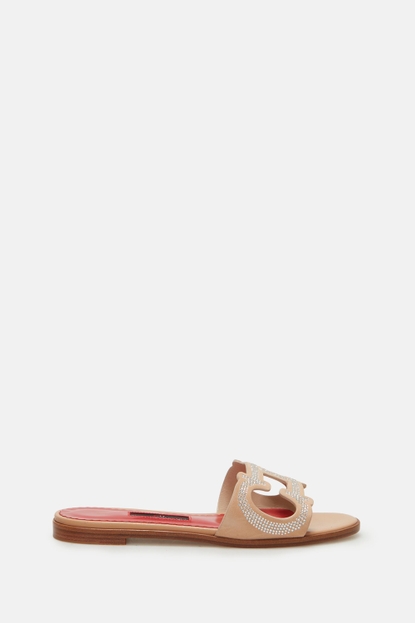 Doma Insignia Cut-out cutout suede slides