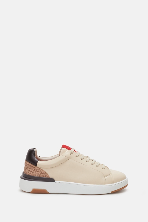 EDITORS LEATHER SNEAKERS WITH CANVAS HEELS