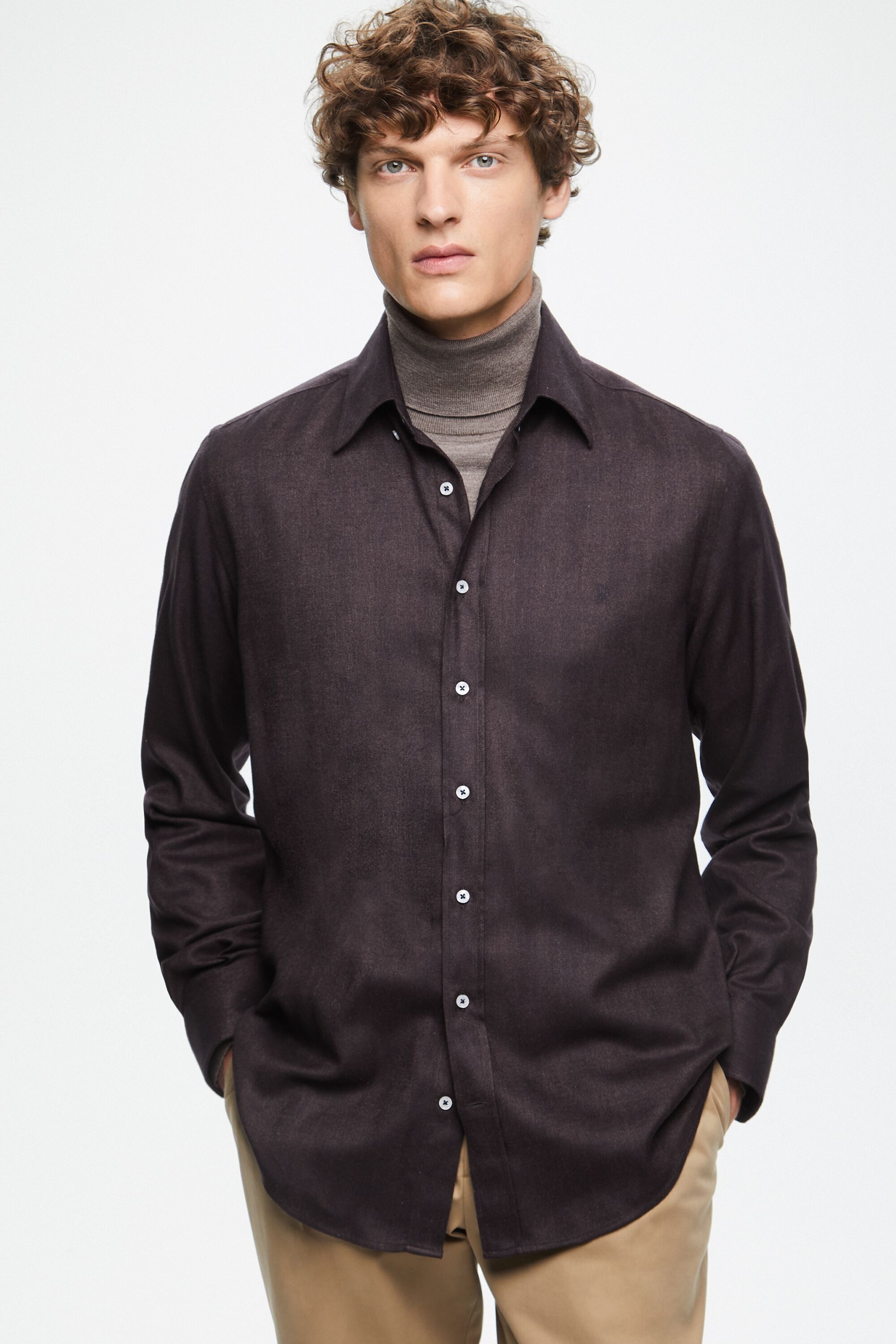 Herringbone flannel shirt