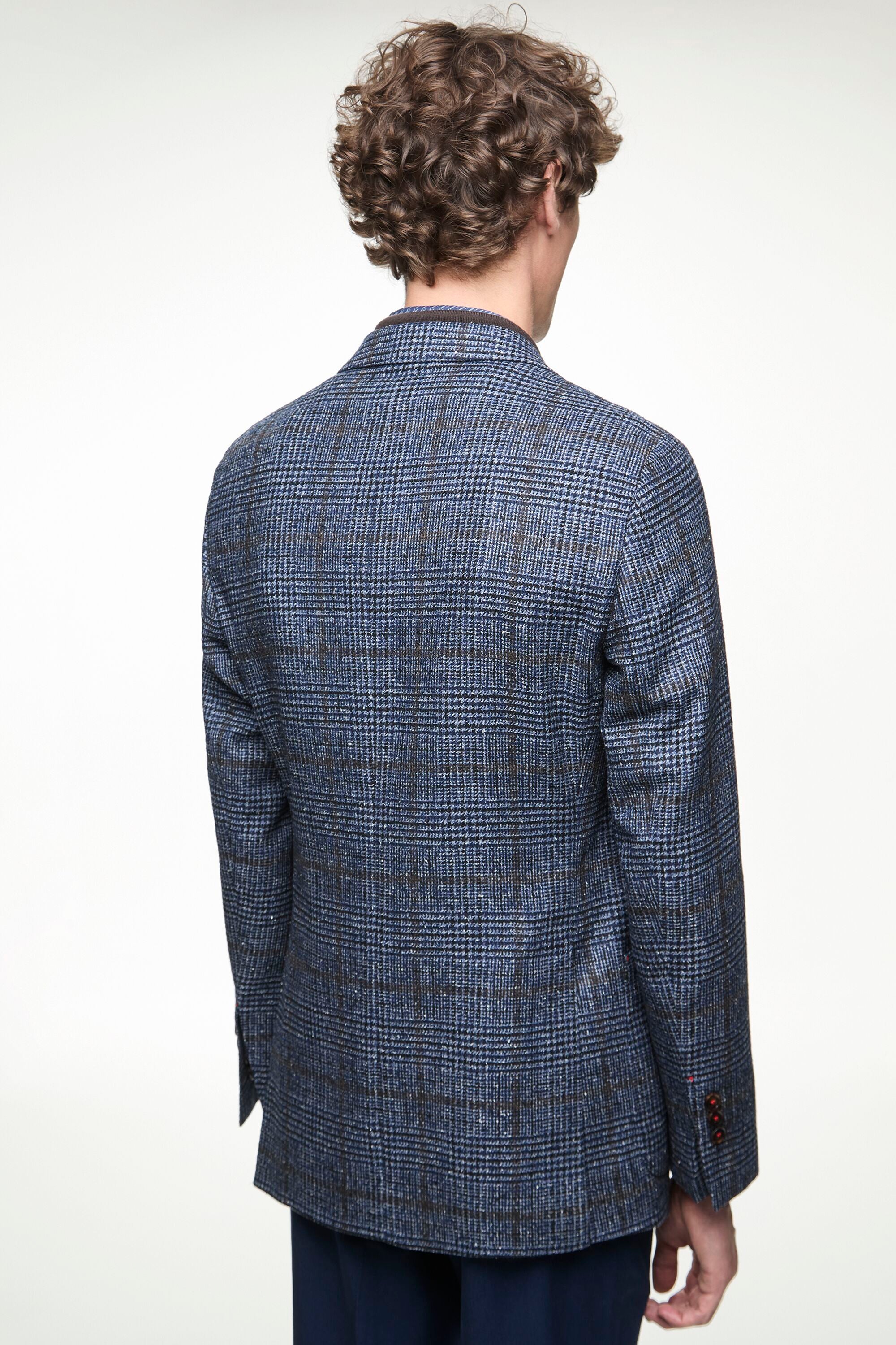 Blue wool blazer best sale