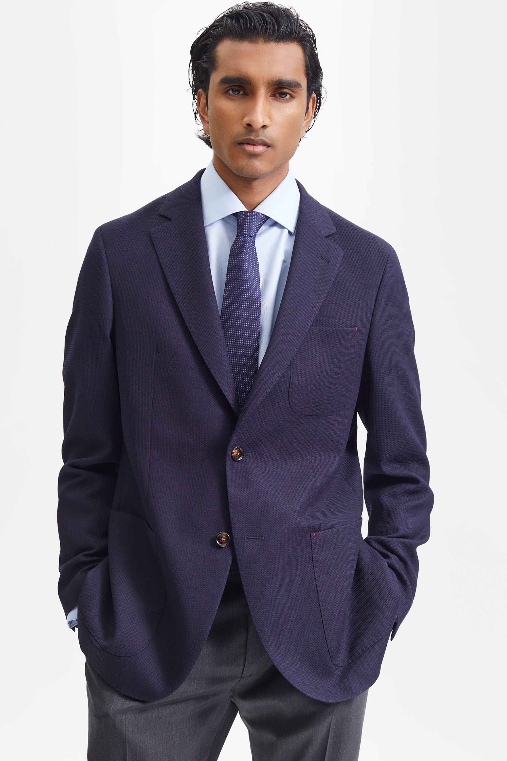 Unstructured navy 2025 blazer