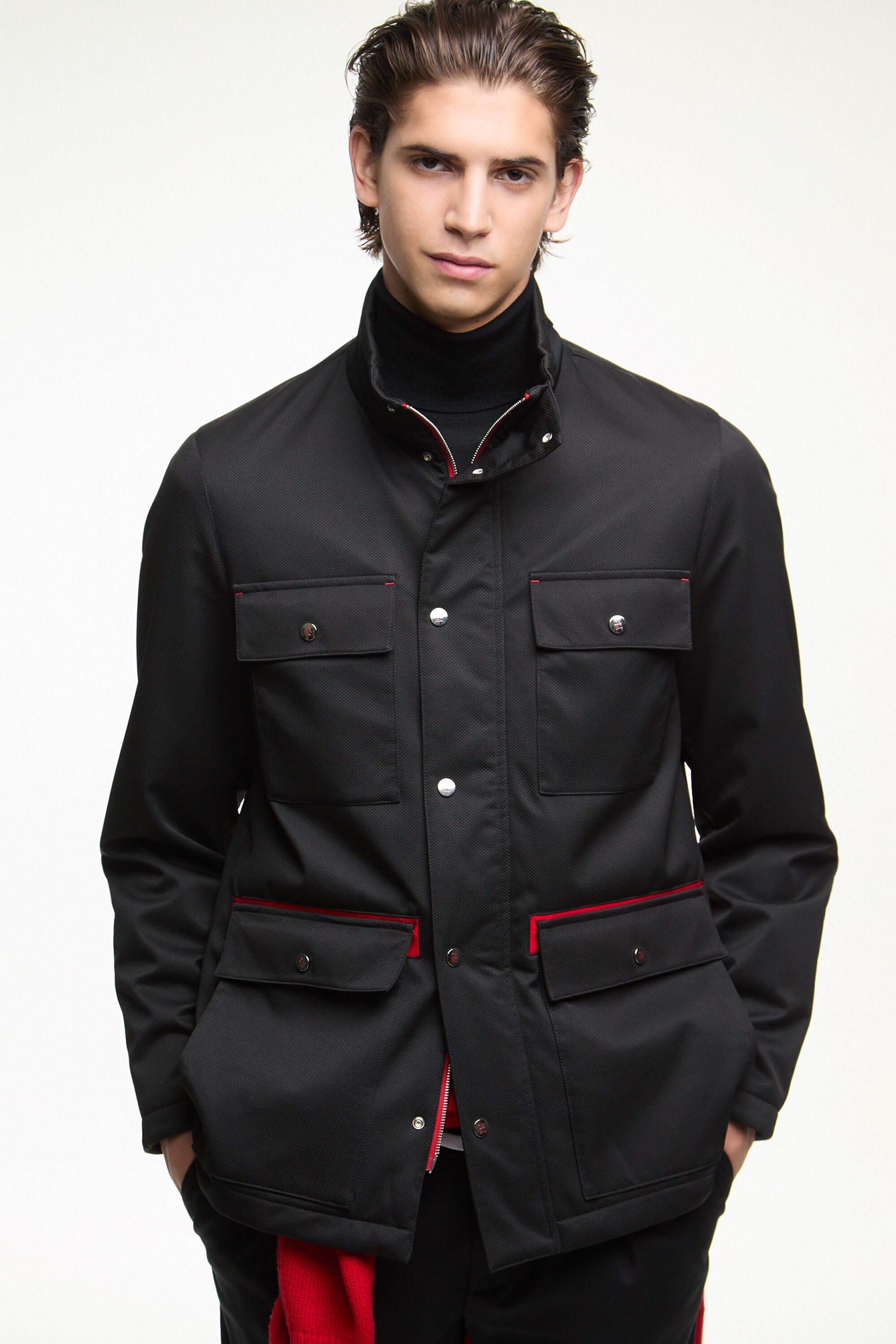 Structured technical nylon jacket