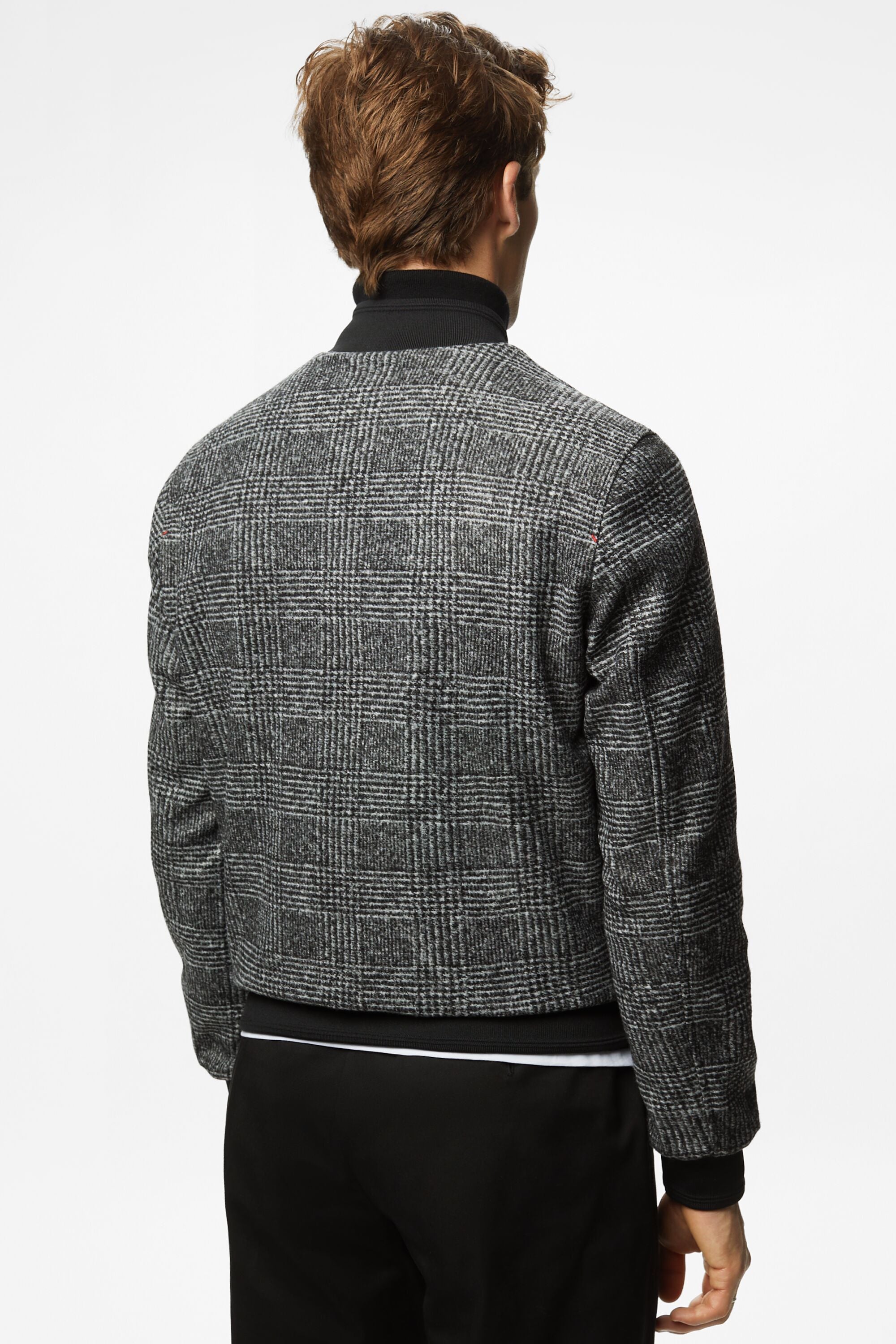 Checked bomber jacket womens cheap