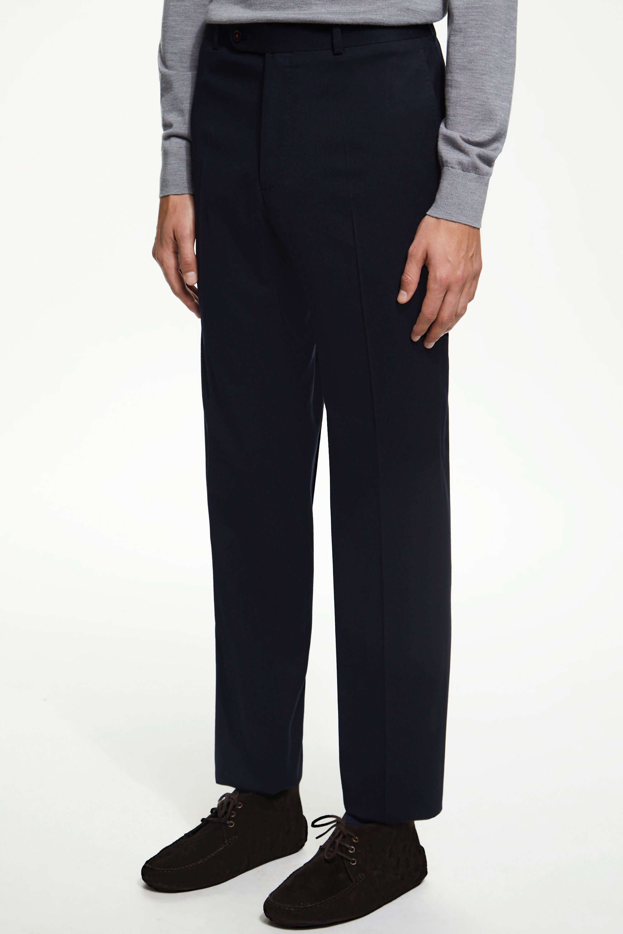 Flannel classic fit suit pants