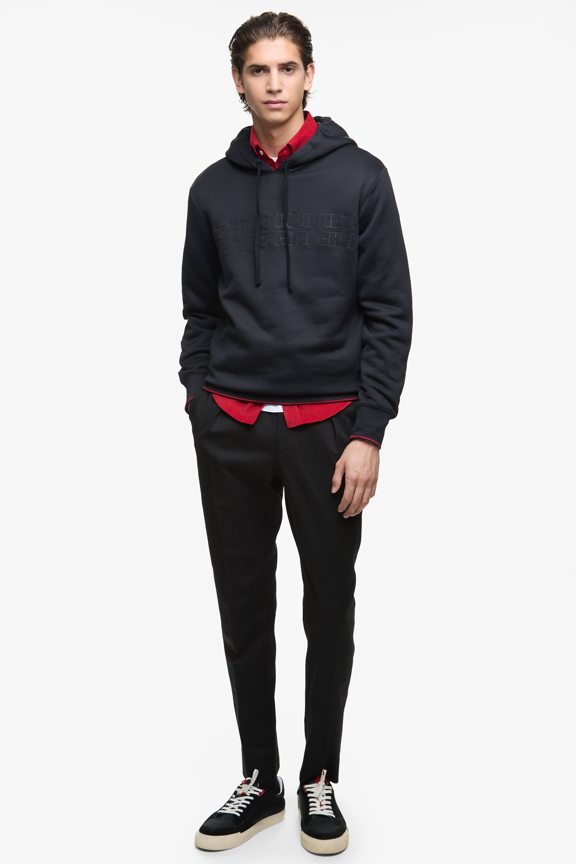 CH 2020 print hoodie black CH Carolina Herrera France