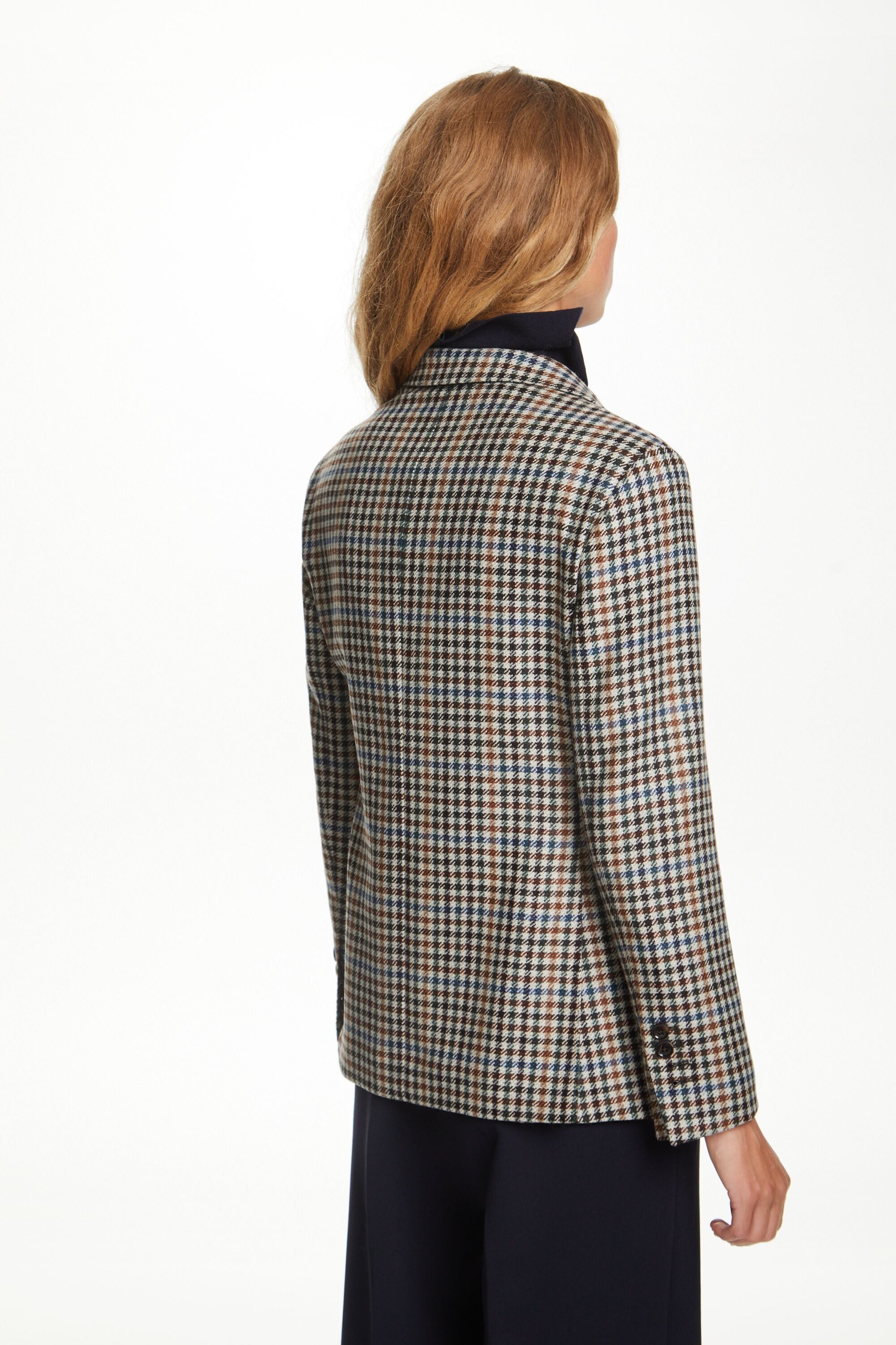 Harris check wool tailored suit jacket multicolor - CH Carolina