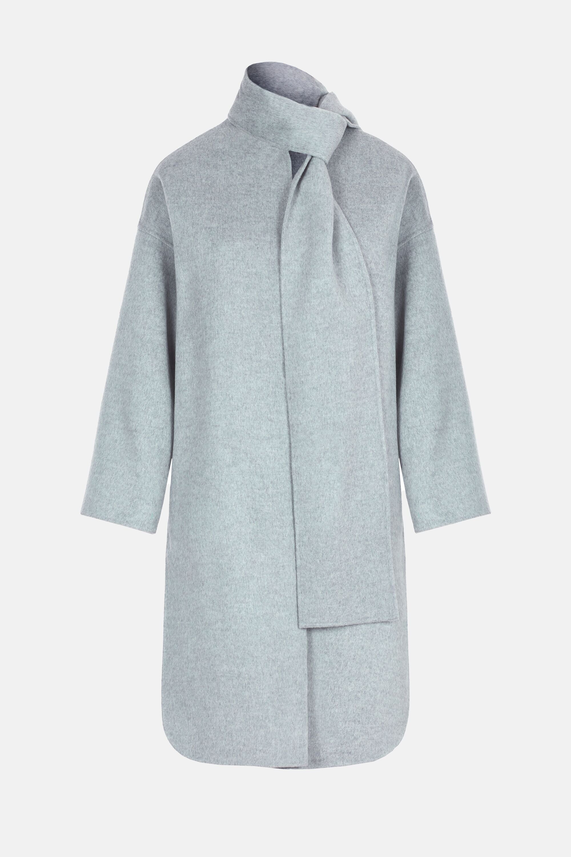 Double-faced coat with scarf gray - CH Carolina Herrera United States