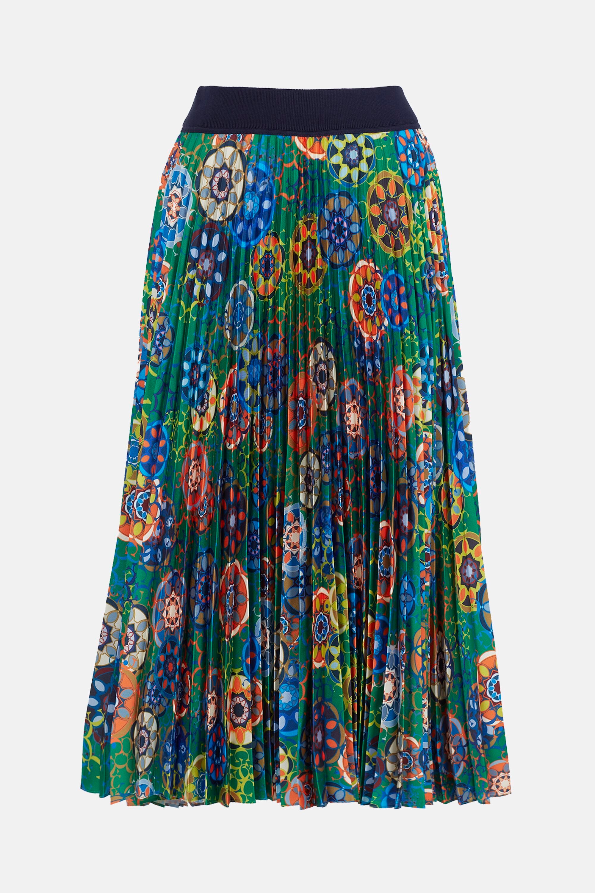 Printed 2025 pleated skirt