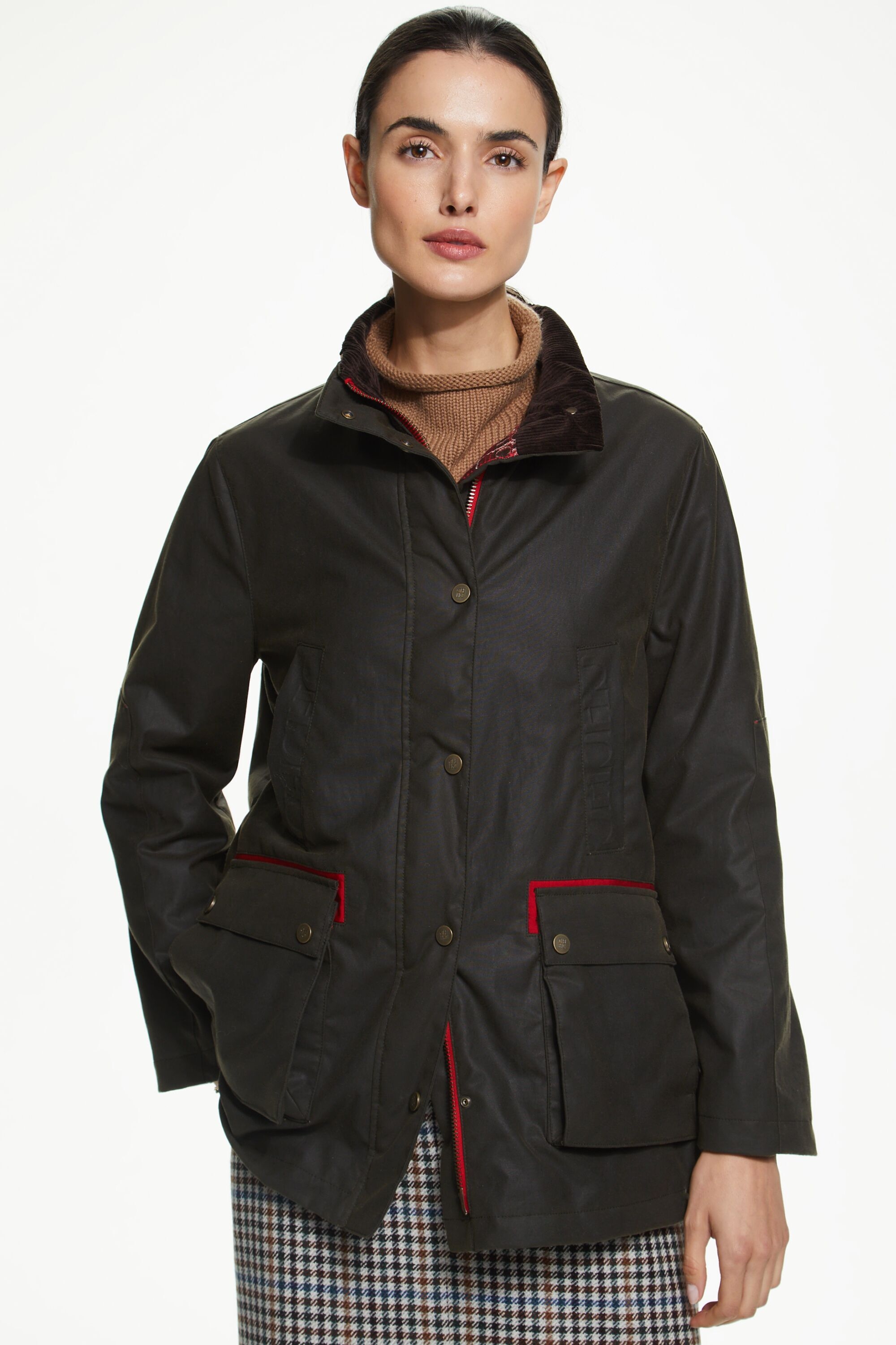 Waxed cotton jacket green CH Carolina Herrera United Kingdom