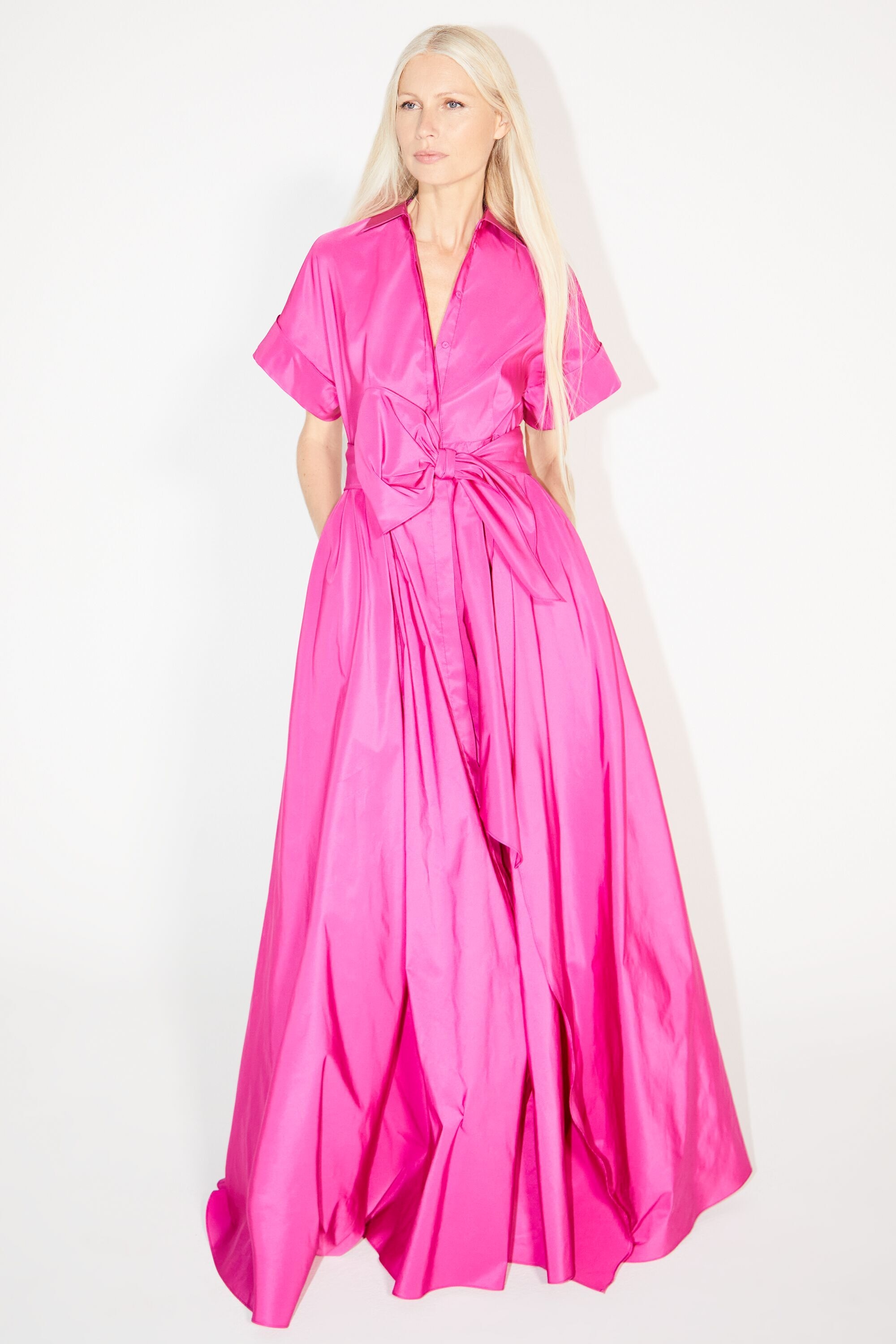 Taffeta shirt dress