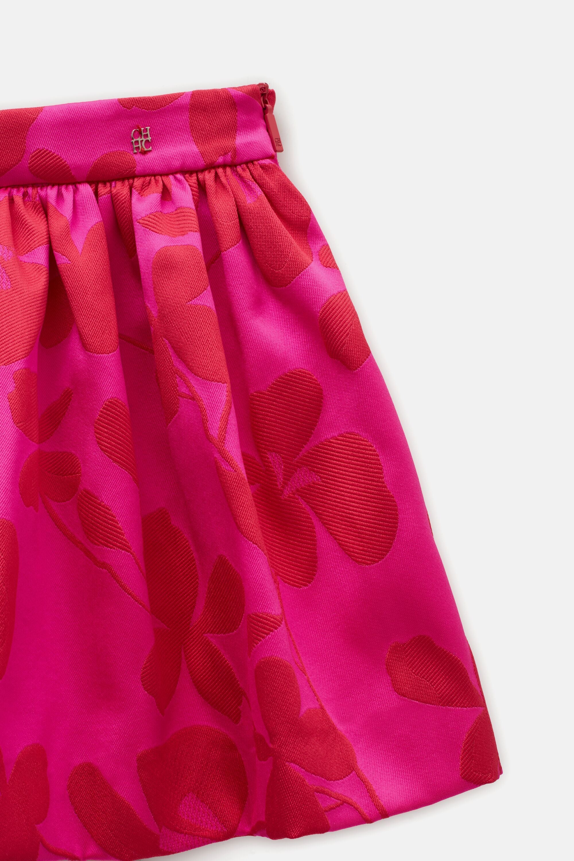 Buy Sizzling Golden Banarasi Top N Magenta Brocade Skirt