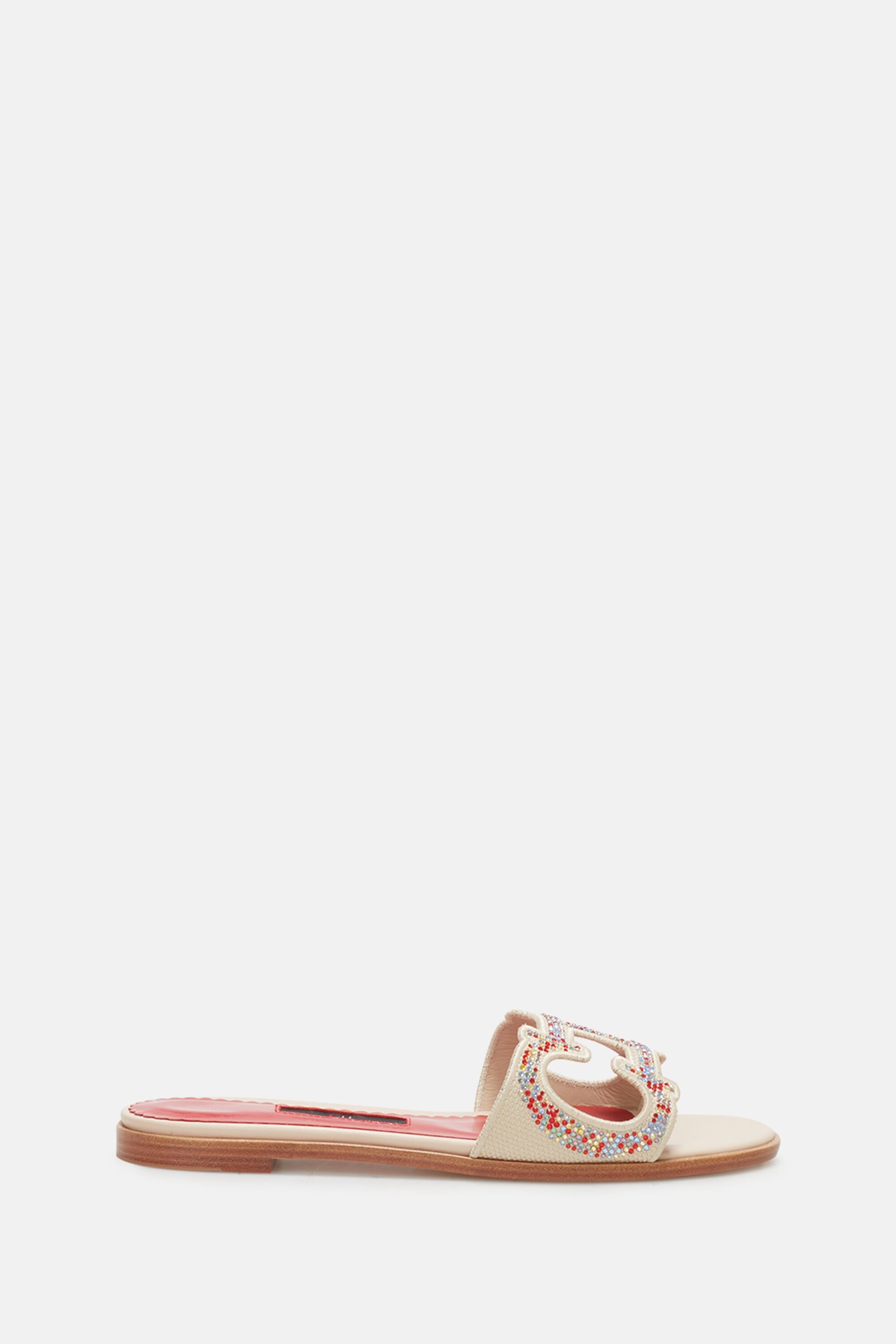 Doma Insignia Cut-out canvas slides multicolor - CH Carolina Herrera ...