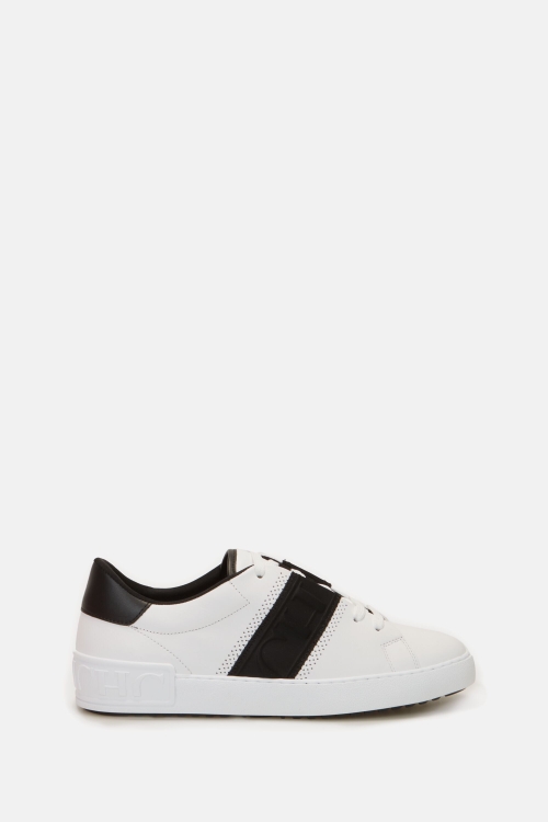 LEATHER SNEAKERS WITH CH TAPE