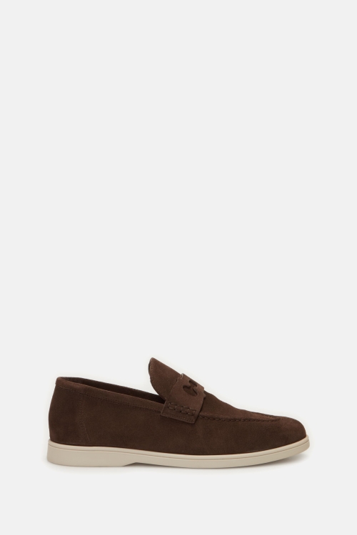 DOMA INSIGNIA CUT OUT SUEDE LOAFERS