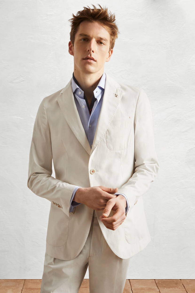 Technical poplin relaxed fit suit jacket