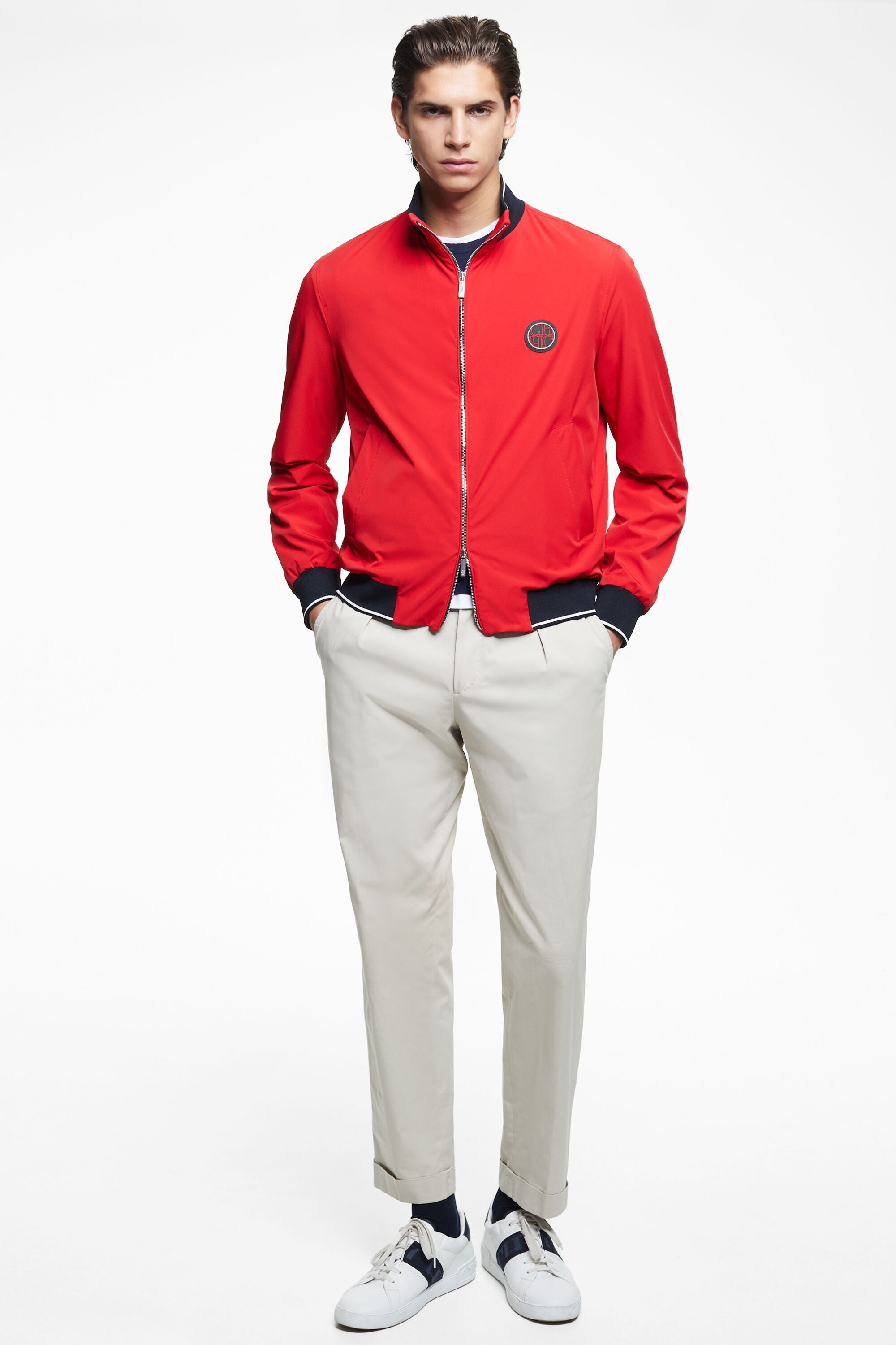 Red nylon jacket online