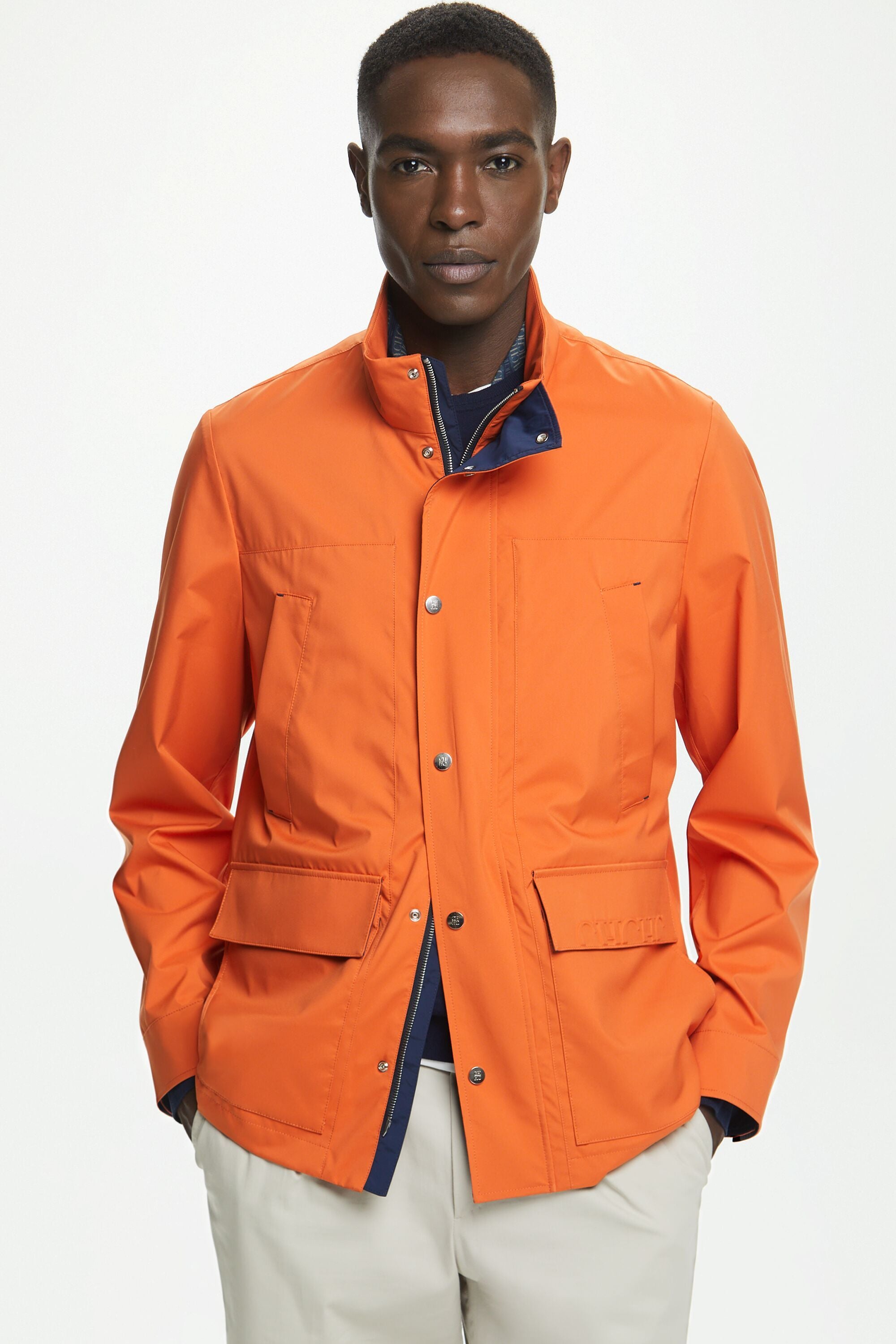 Waterproof technical nylon jacket orange CH Carolina Herrera