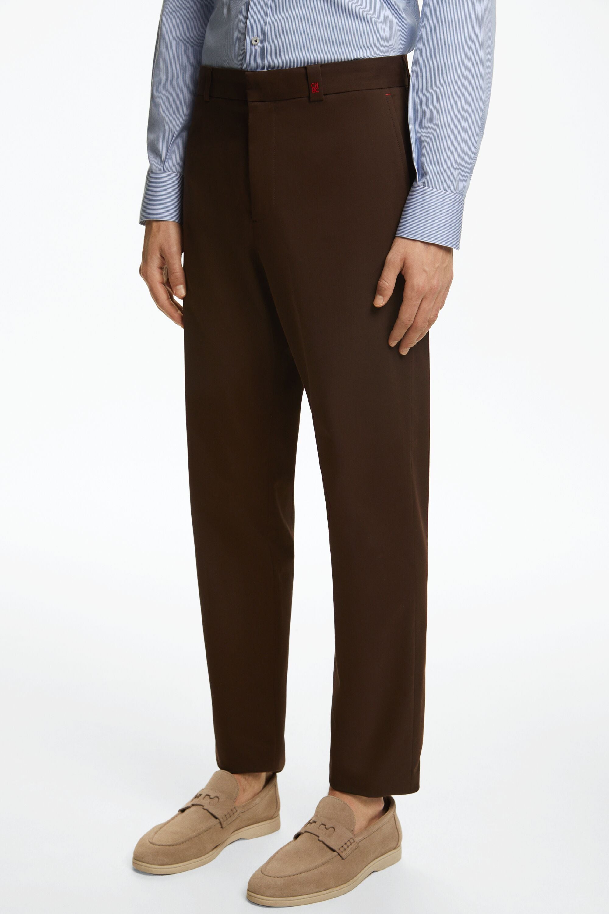 Micro twill relaxed fit chinos brown CH Carolina Herrera United