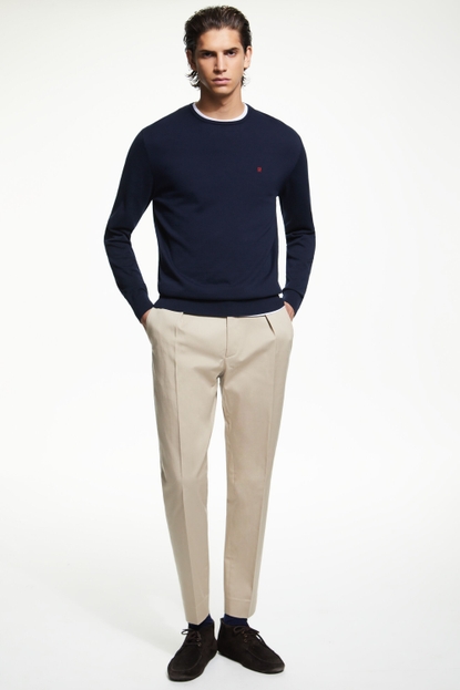 Twill relaxed fit pants