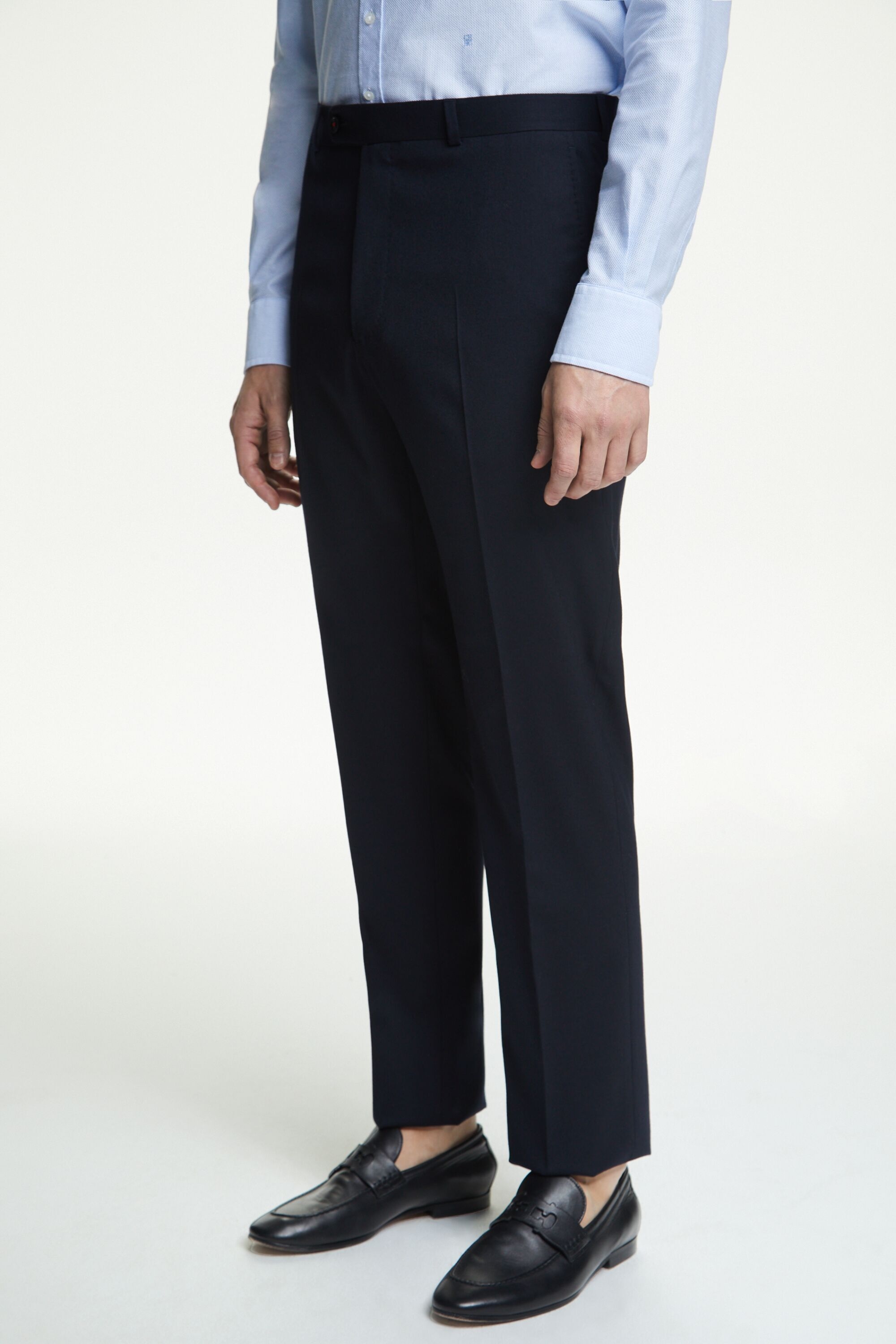 Flannel classic fit suit pants