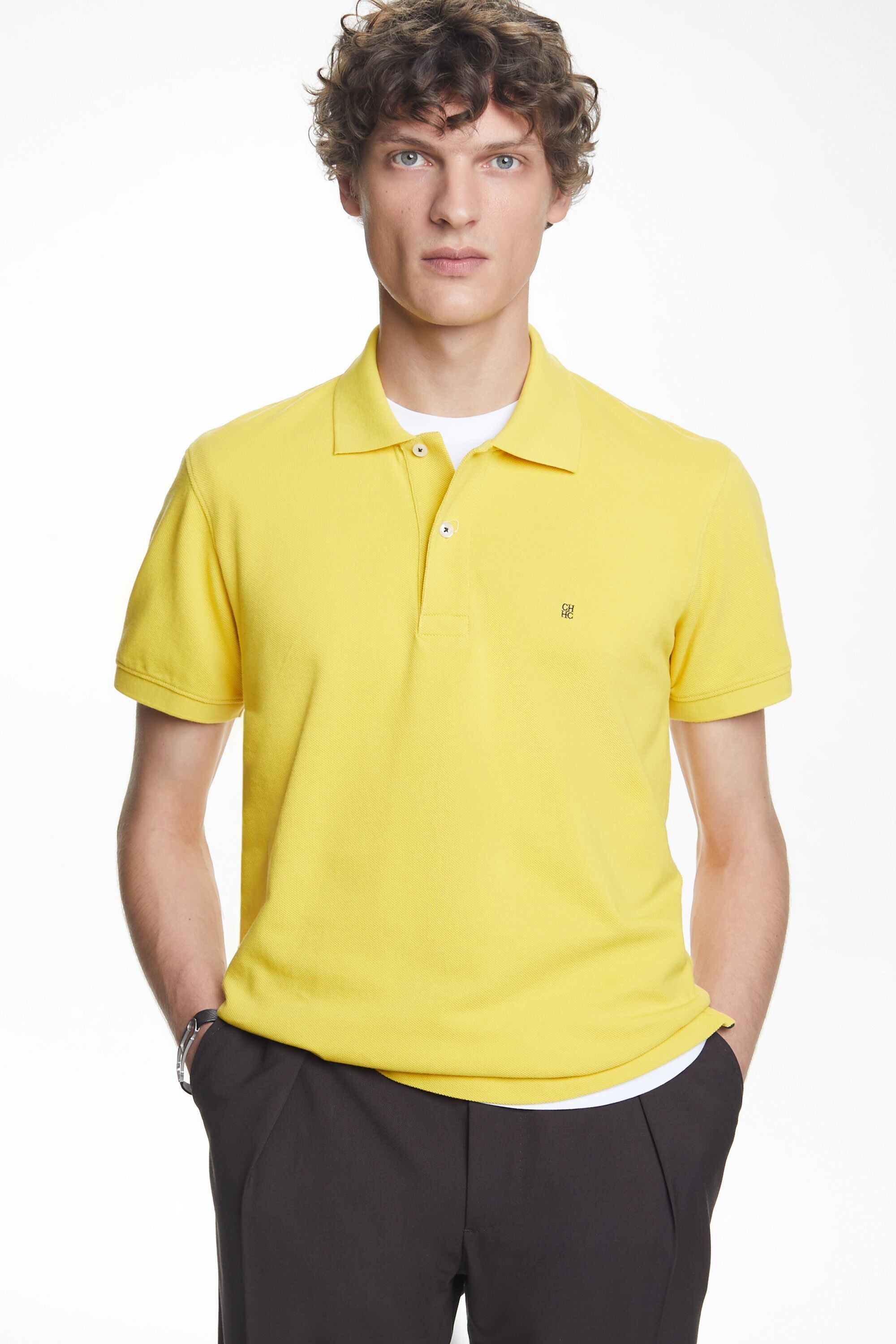 Light yellow deals polo shirt