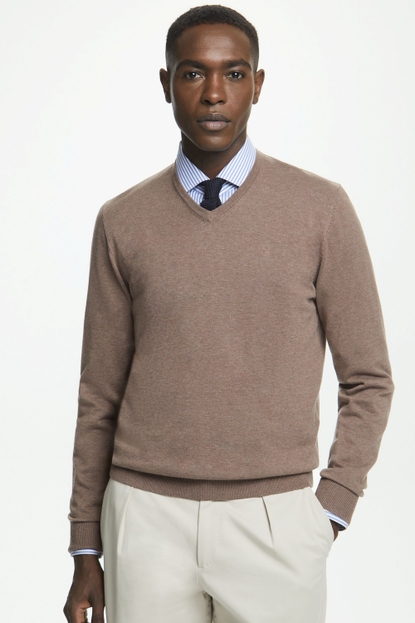 Cotton V-neck sweater