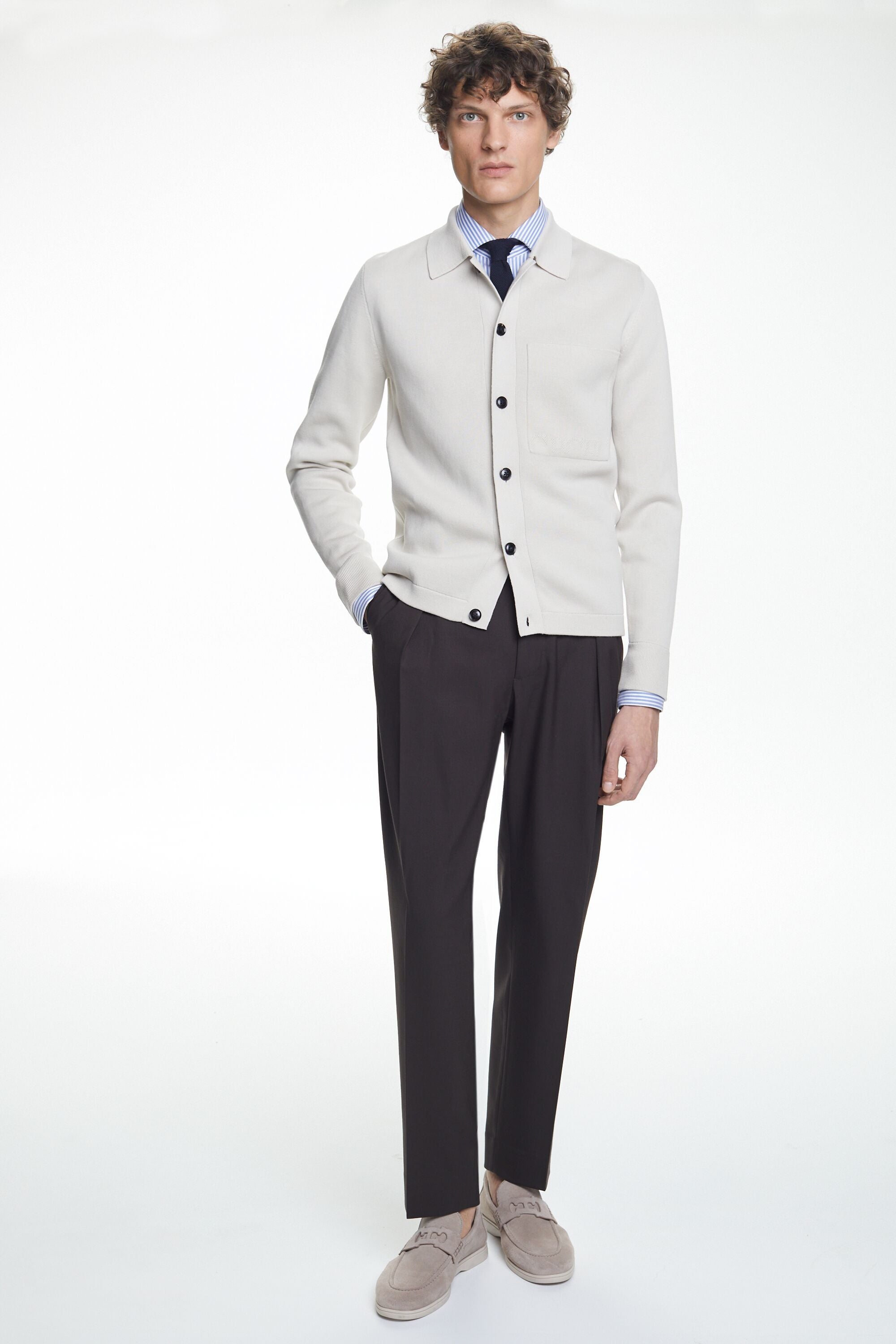 Sobrecamisa de algodon gaseado doble faz piedra CH Carolina Herrera Chile