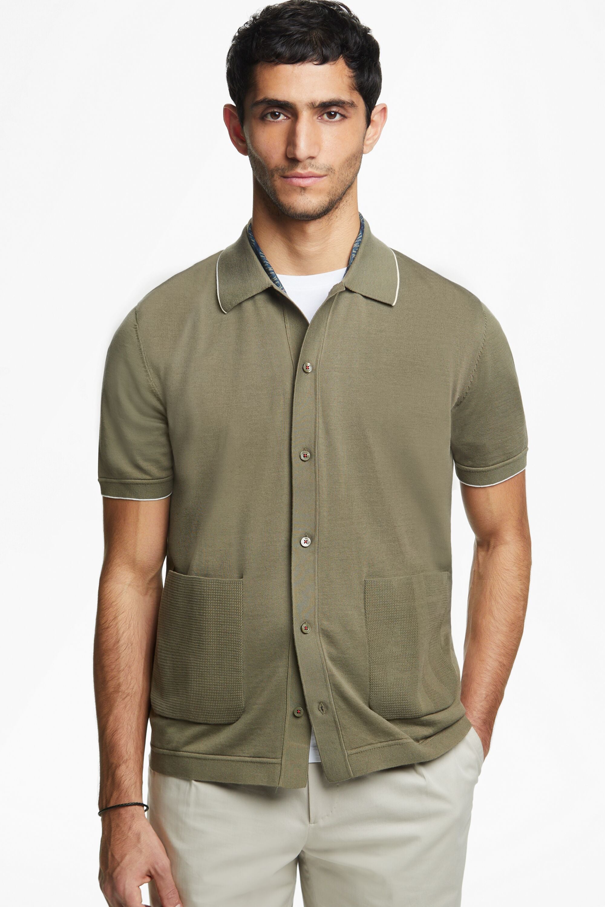Knit shirt with pockets khaki - CH Carolina Herrera United States
