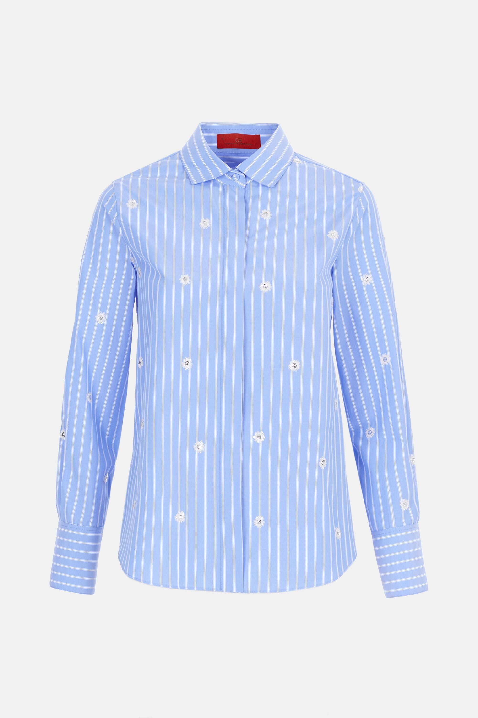 Sequin Stripe Sweatshirt, White - New Arrivals - The Blue Door