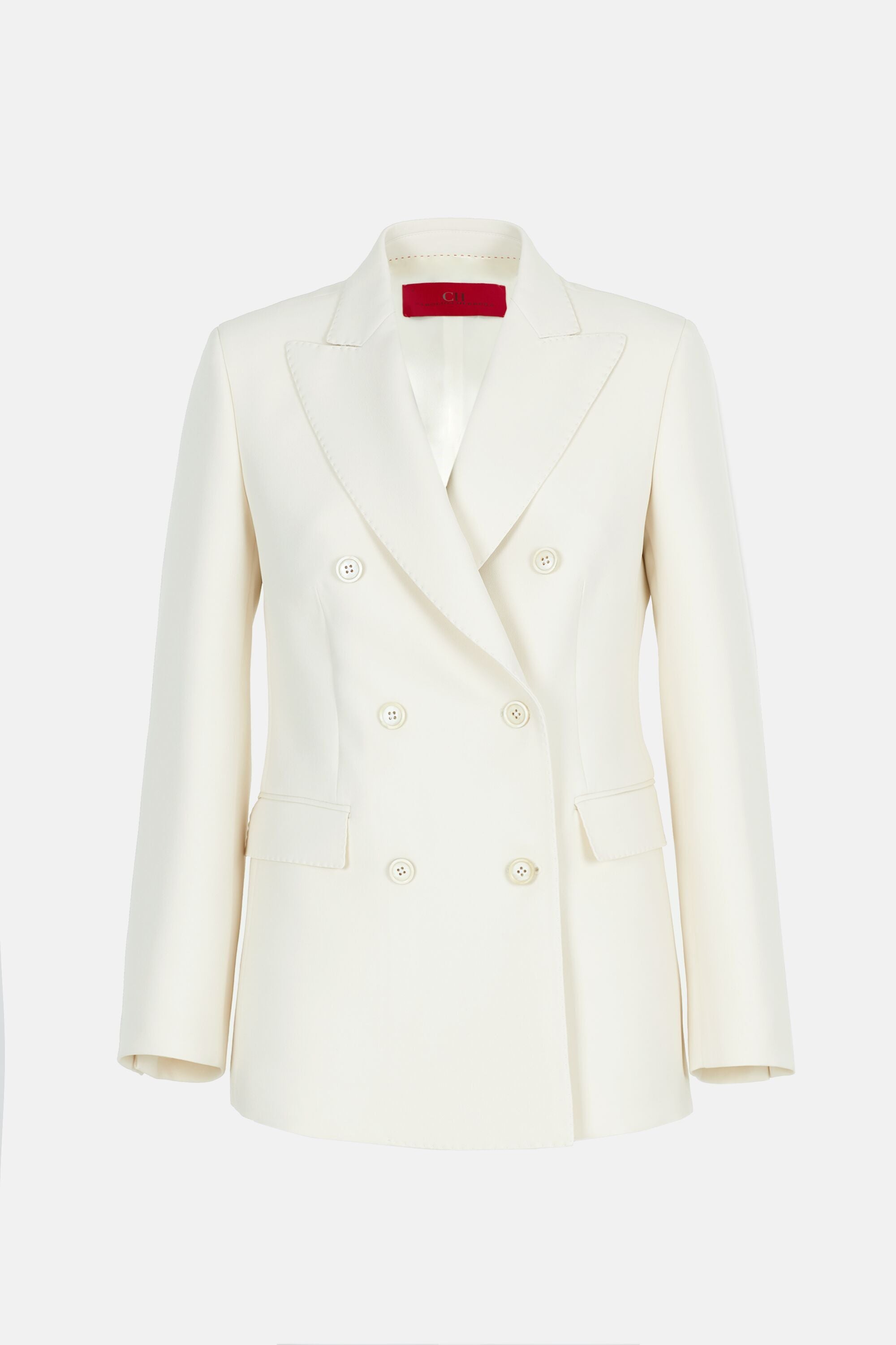 Crepe tailored suit jacket ivory - CH Carolina Herrera United States