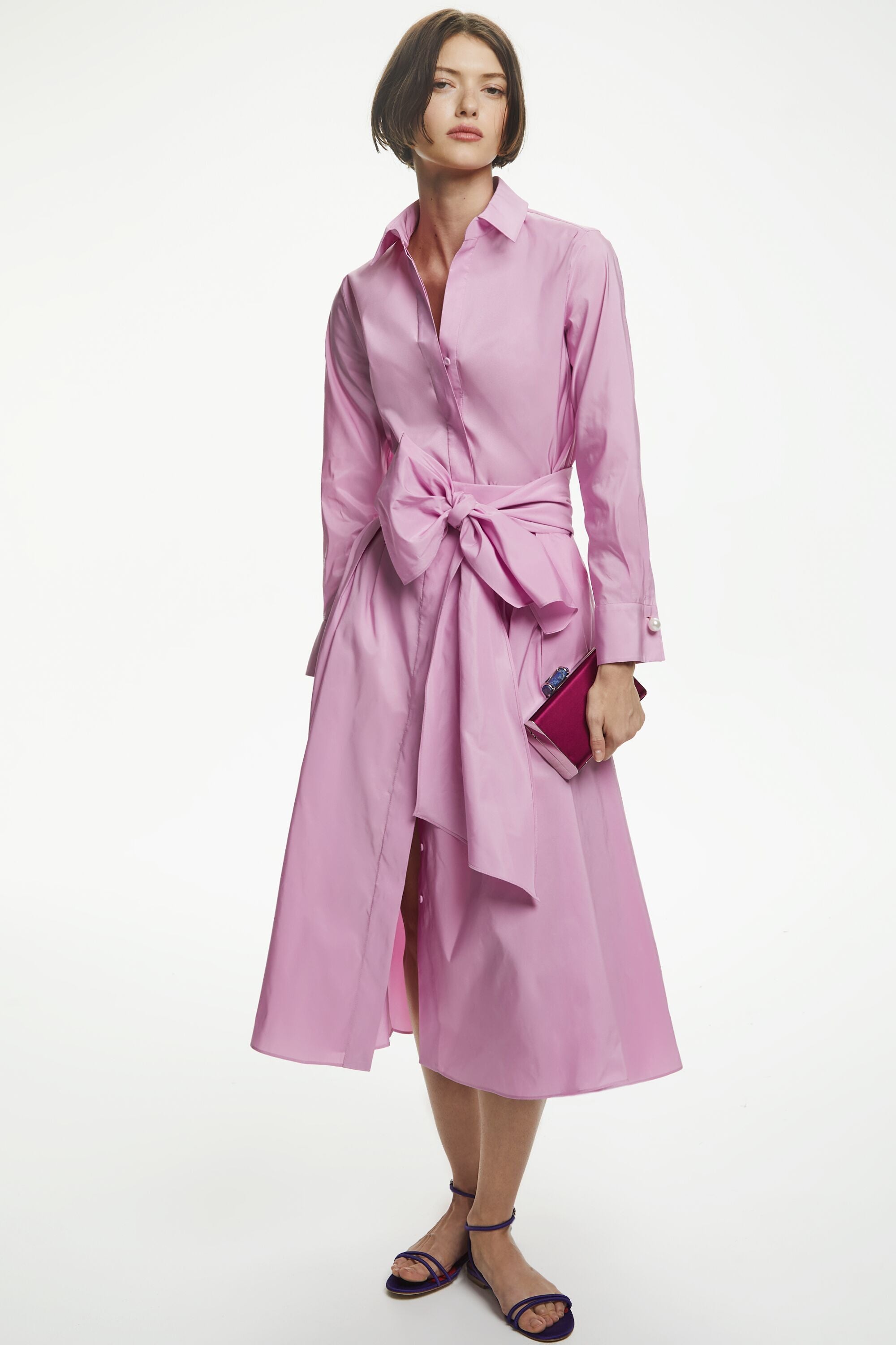 Taffeta skirt with bow pink - CH Carolina Herrera United States