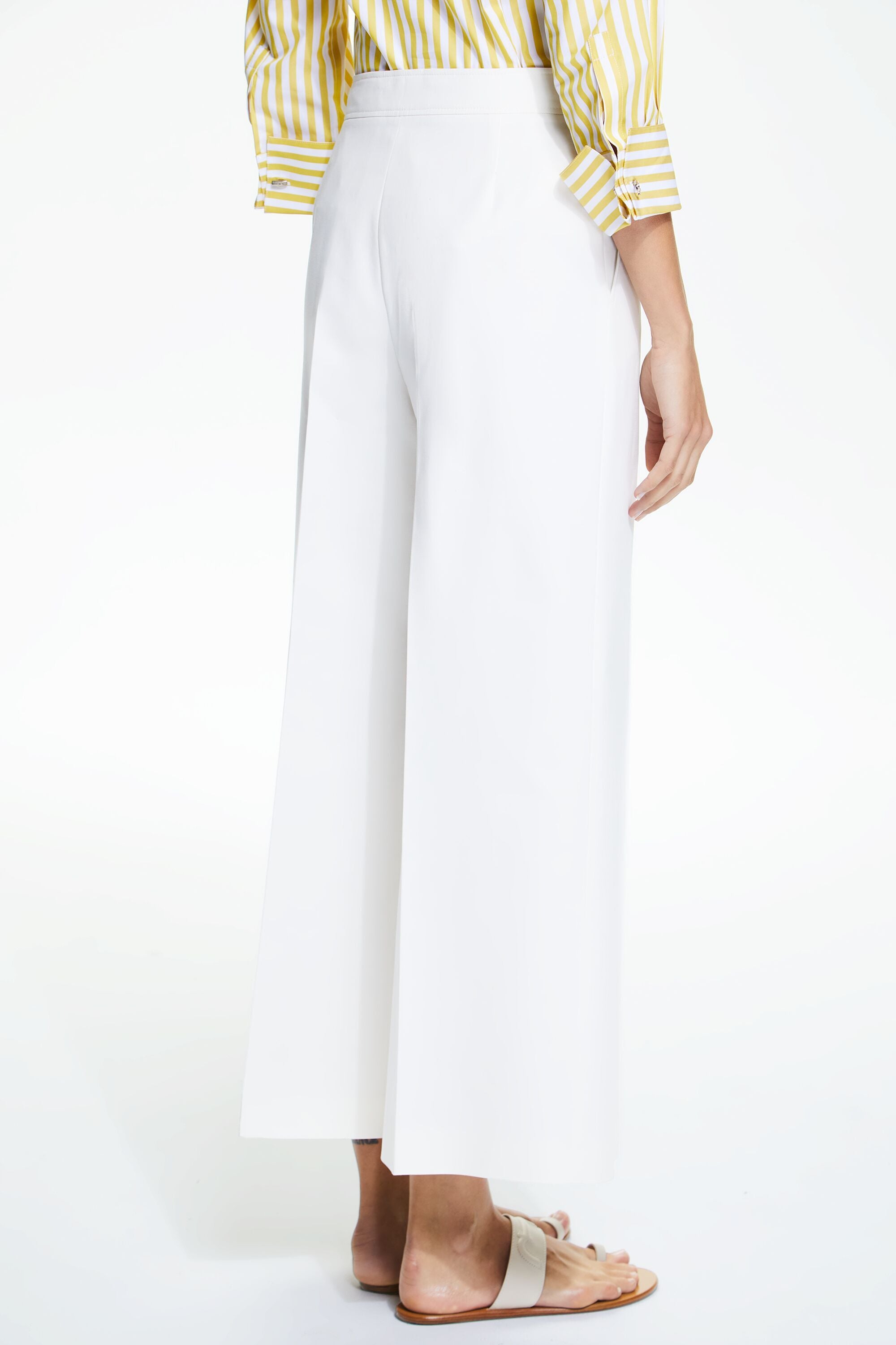 Elastic Waist Cotton-Linen Blend Culottes – Baci Fashion