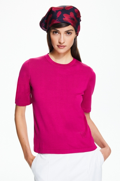 Knit straight-fit top
