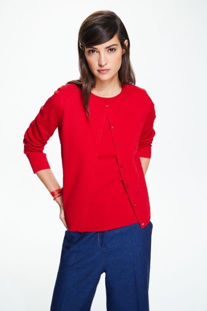 Initials Insignia pointelle knit straight-fit jacket