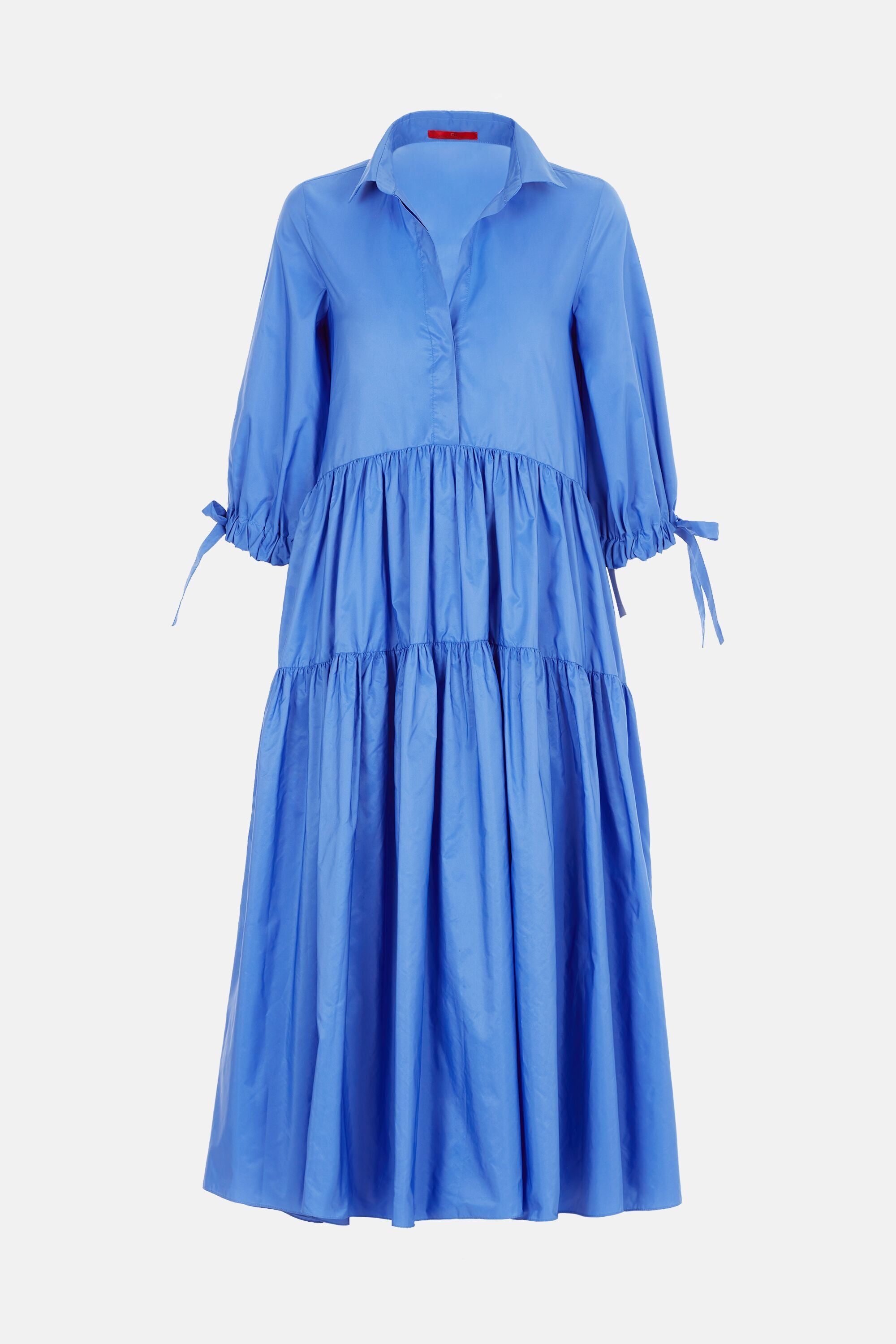 Ruffled poplin shirt dress blue - CH Carolina Herrera United States